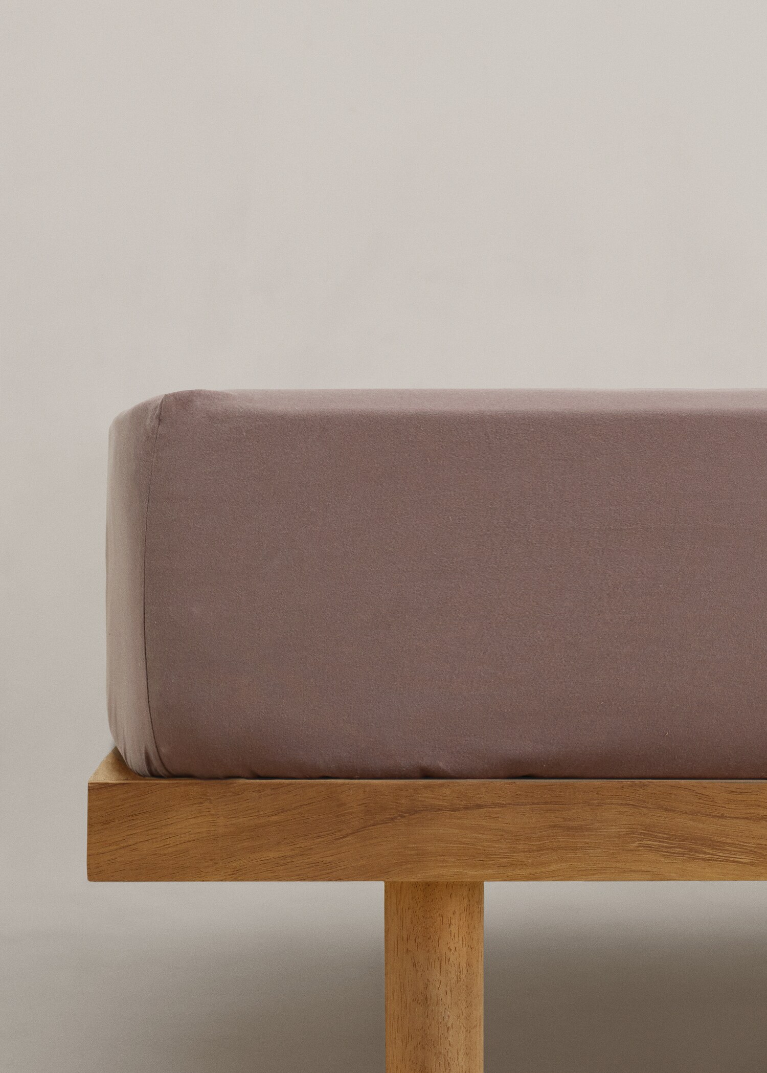 Einfarbiges Spannbetttuch aus Flanell für 150/160 cm Bett - Artikel ohne Model