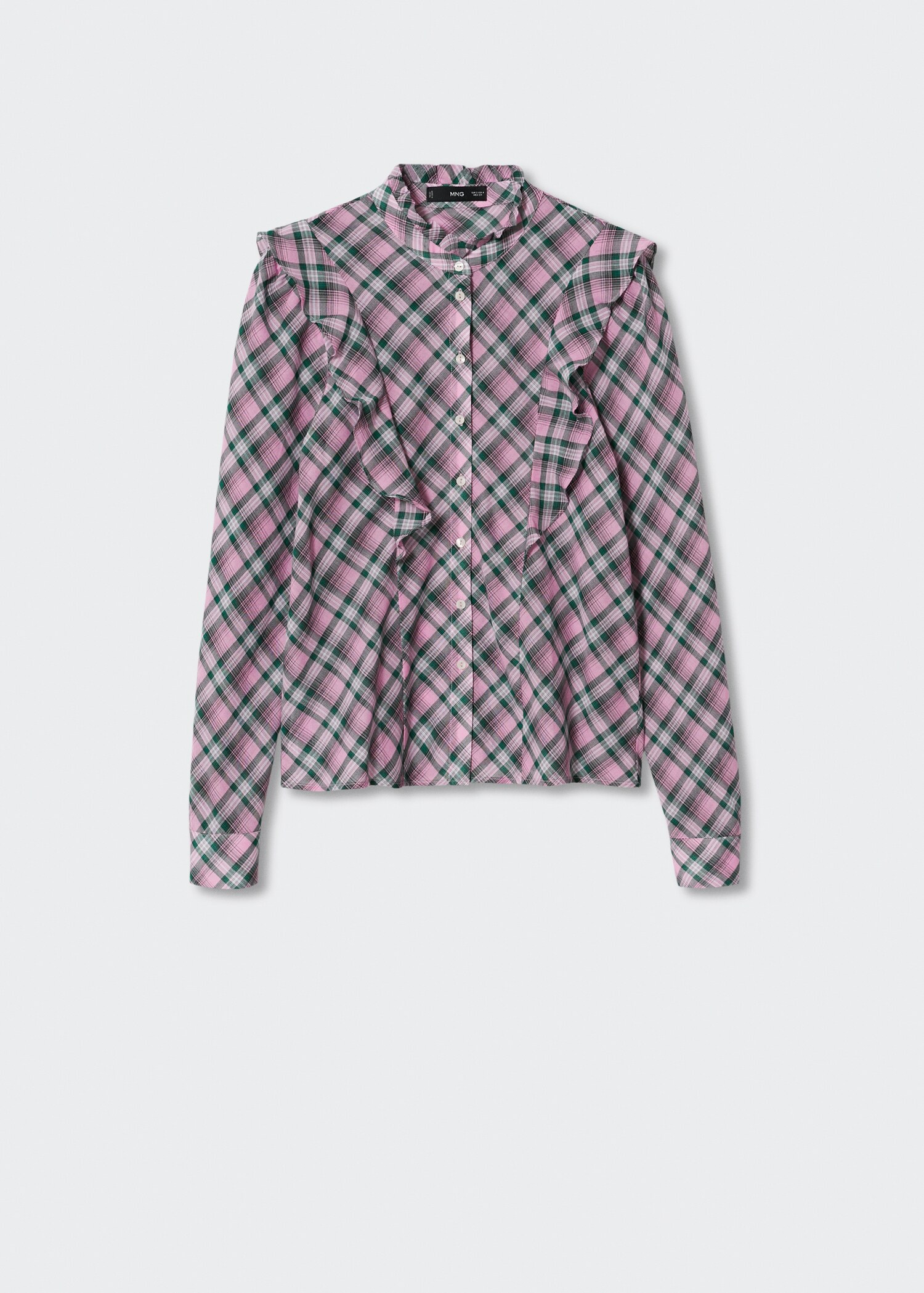 Blouse à carreaux à volant - Article sans modèle