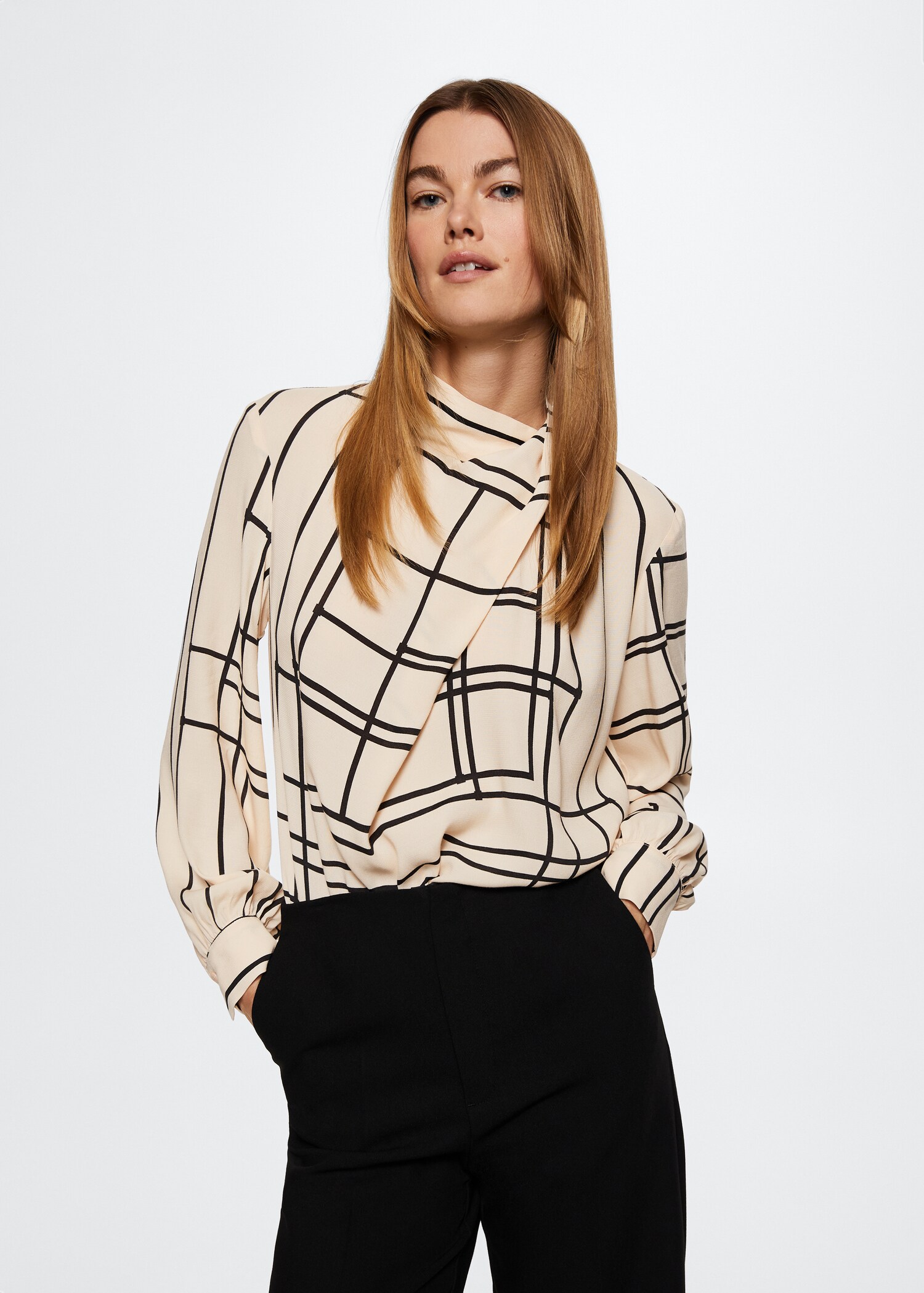 Geometric-print blouse - Medium plane