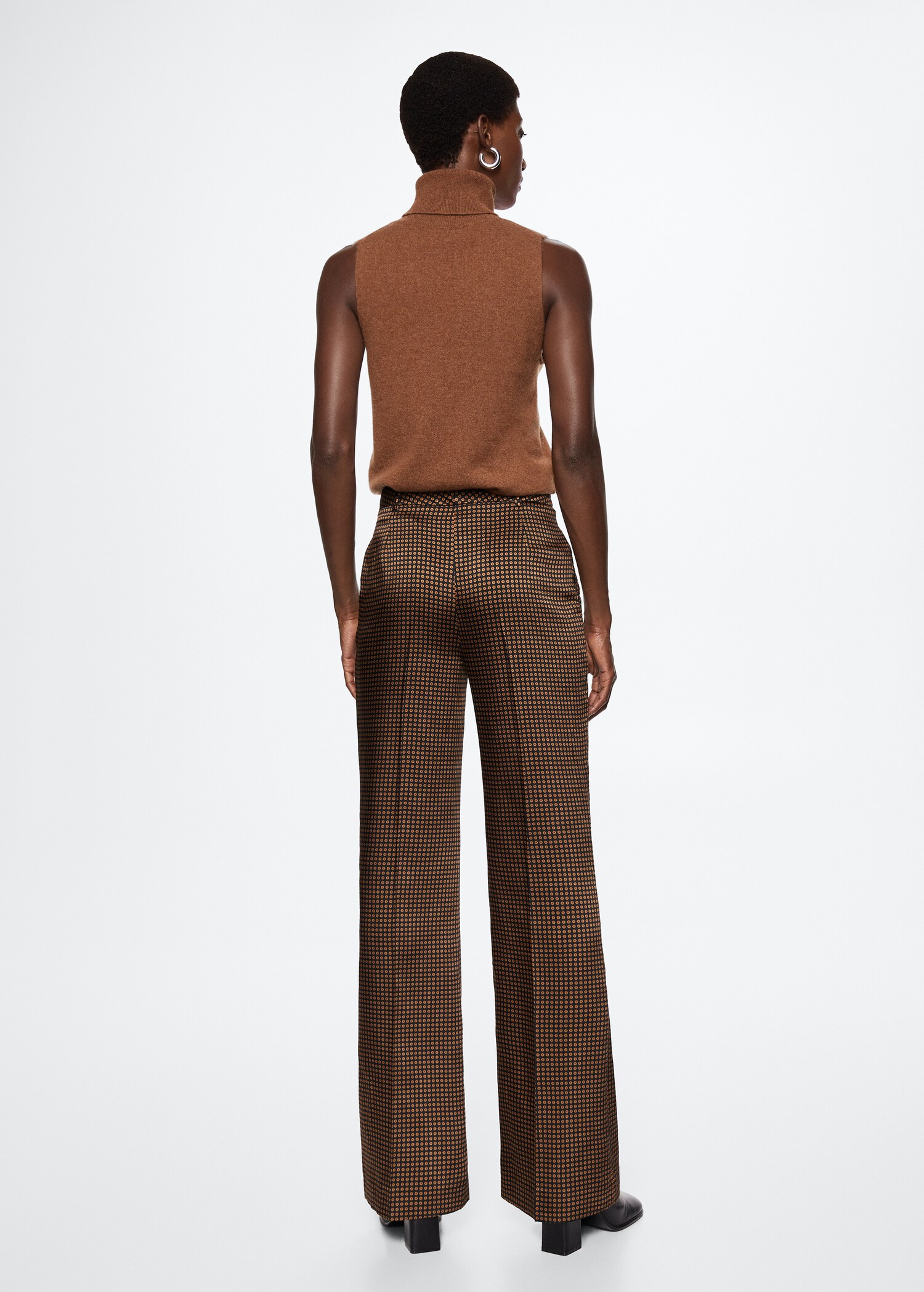 Pantalon satiné imprimé - Verso de l’article