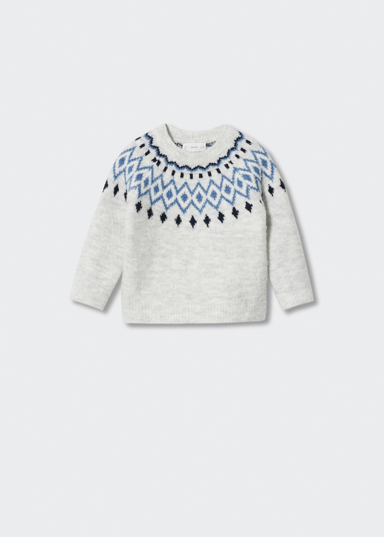 Melierter Jacquard-Pullover - Artikel ohne Model
