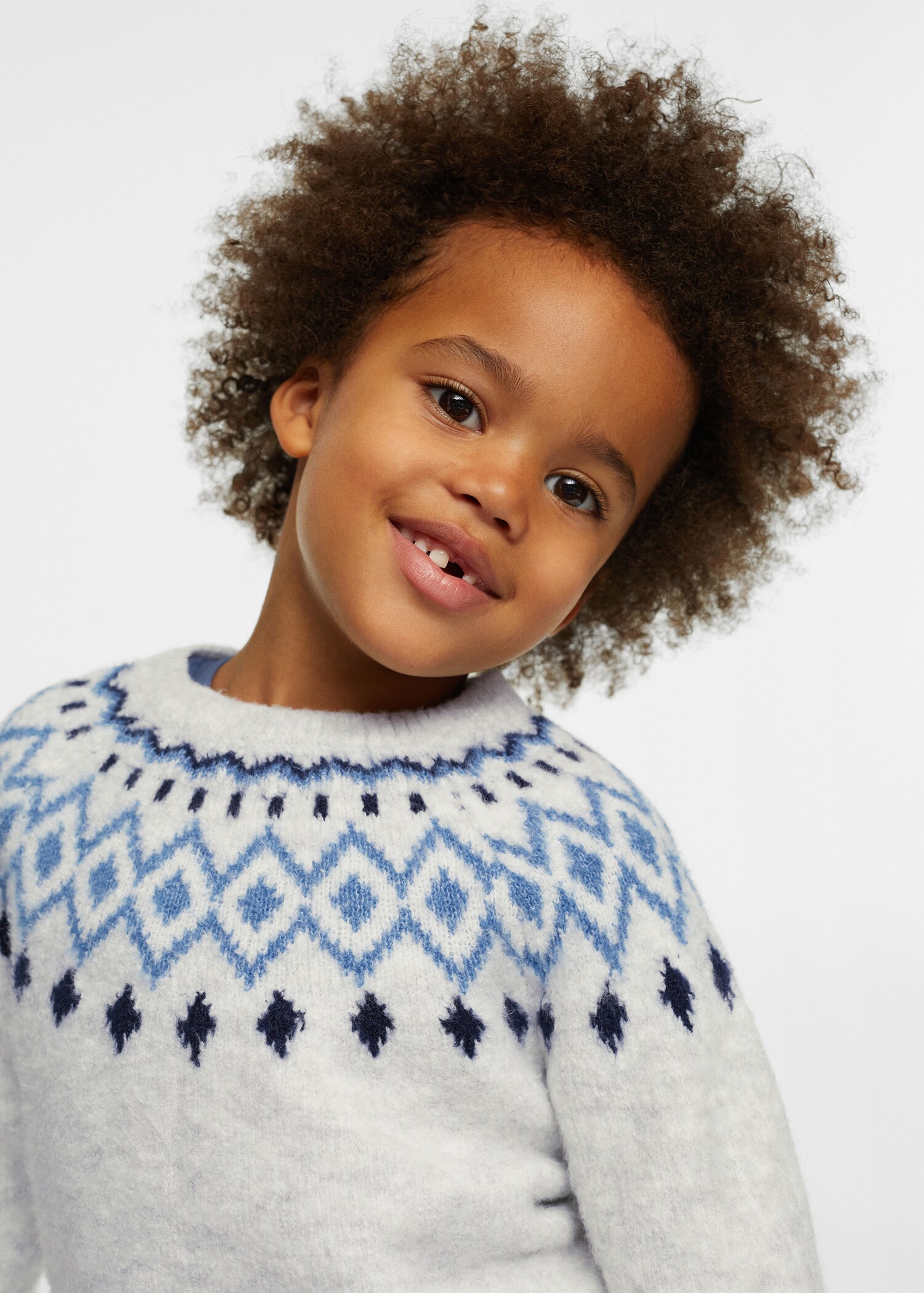 Melierter Jacquard-Pullover - Detail des Artikels 1