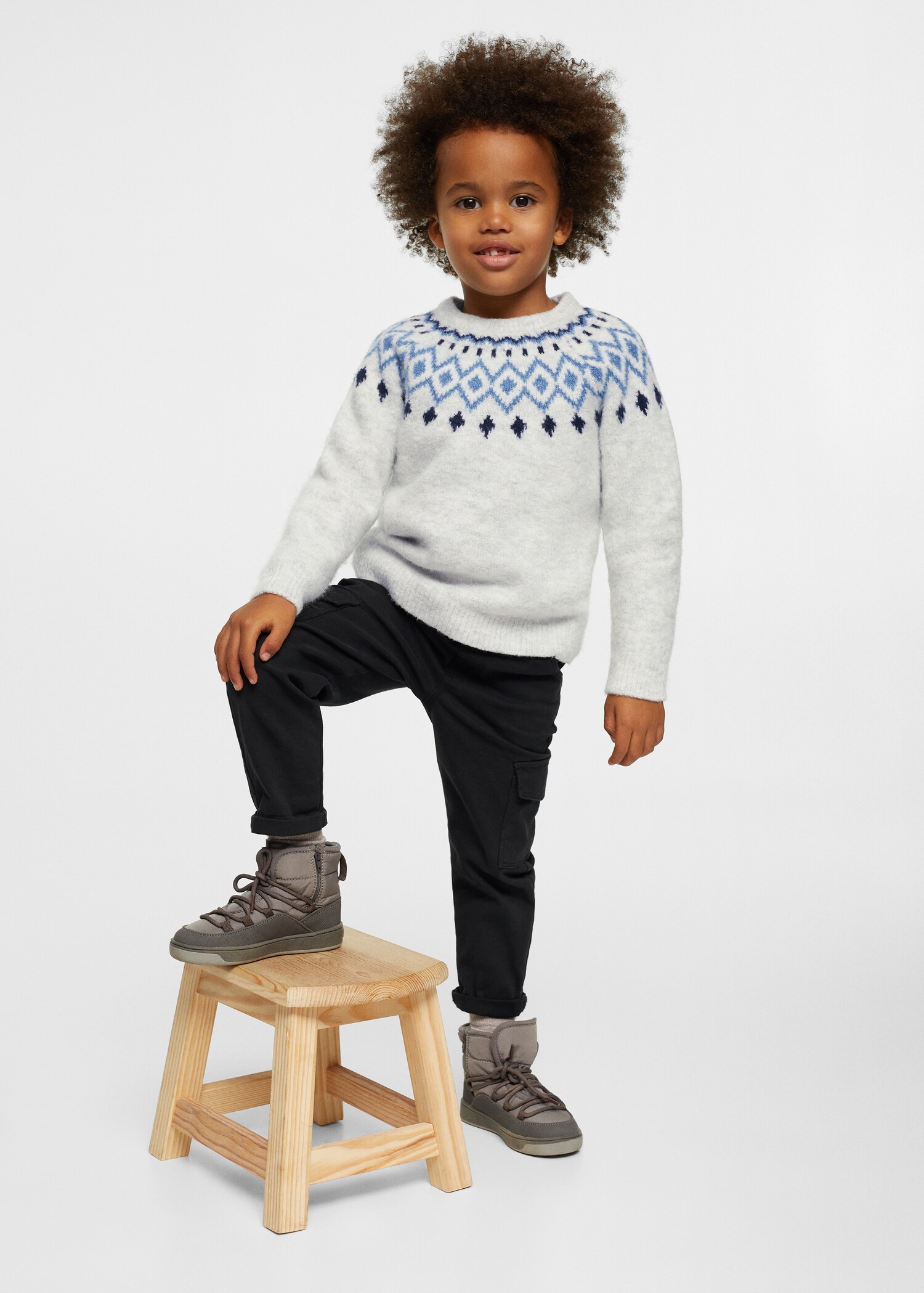 Melierter Jacquard-Pullover - Detail des Artikels 2