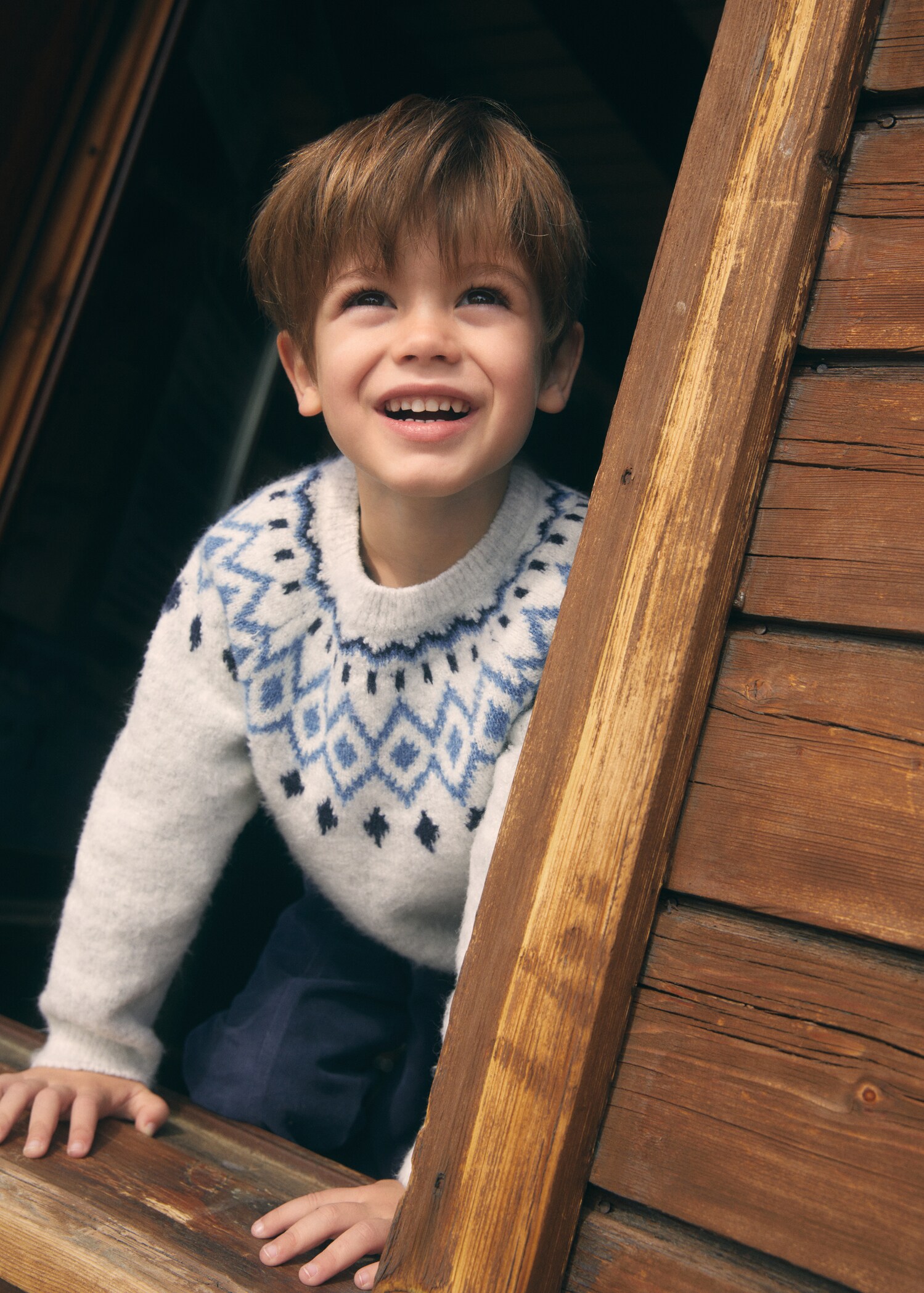 Melierter Jacquard-Pullover - Detail des Artikels 5