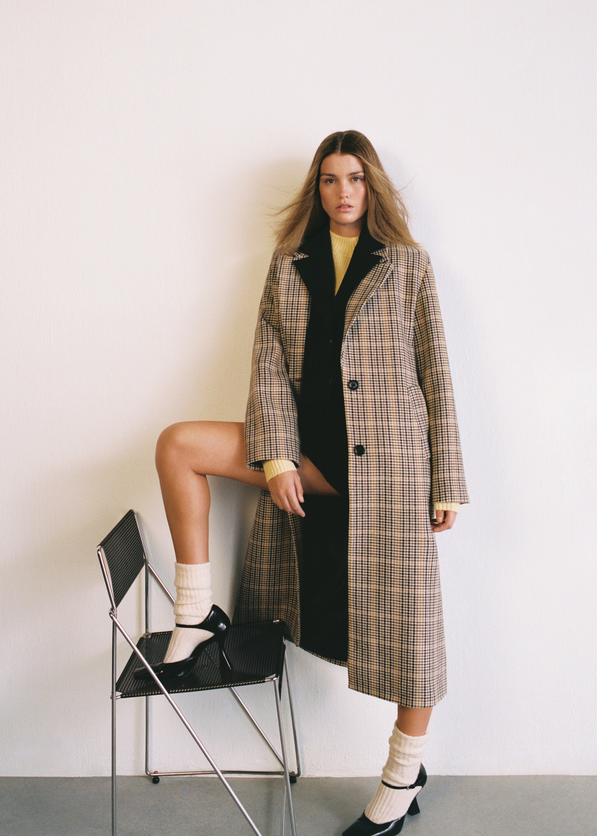 Houndstooth wool-blend coat - Details of the article 7