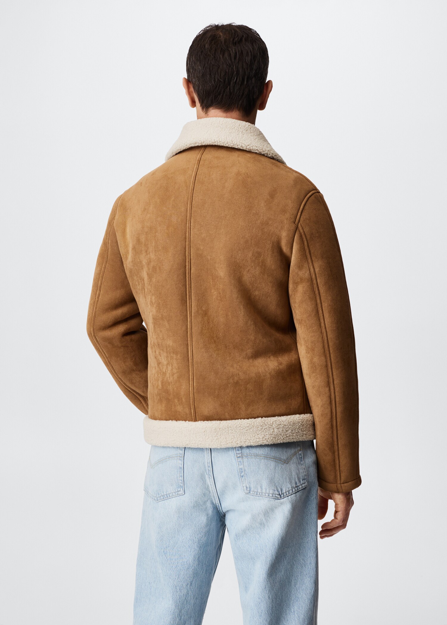Faux shearling aviator jacket - Reverse of the article