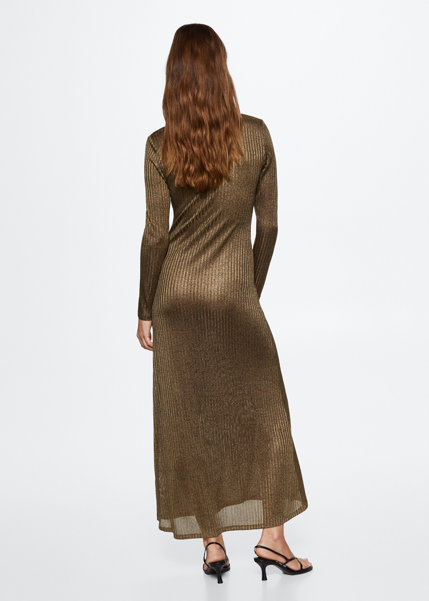 Vestido largo canalé - Reverso del artículo