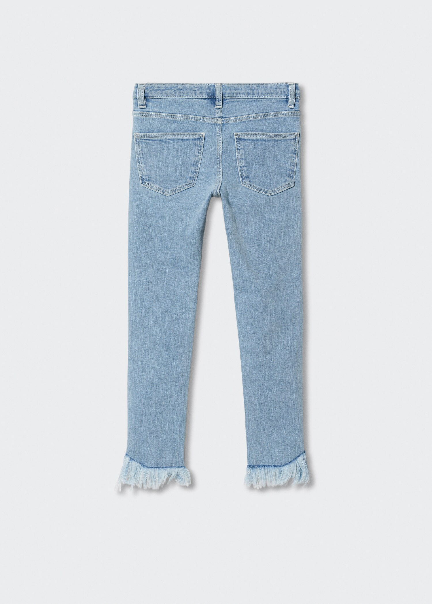 Jean skinny revers effilochés - Verso de l’article