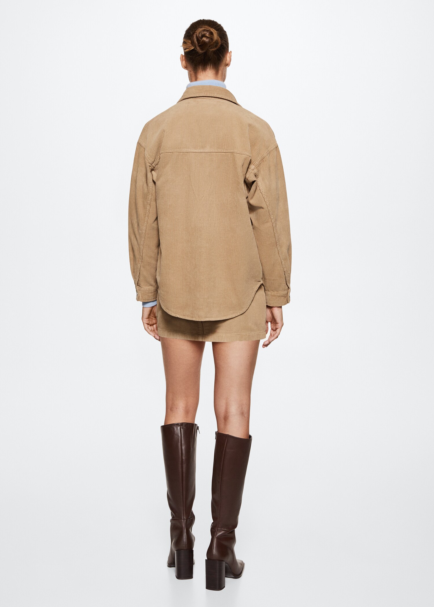 Corduroy pockets overshirt  - Reverse of the article