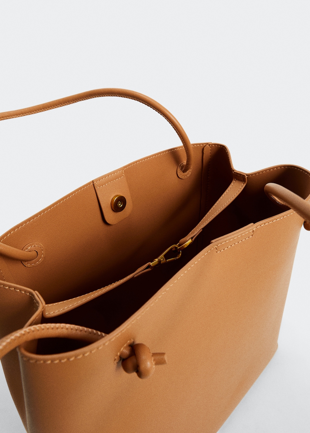 Knots pleated shopper bag