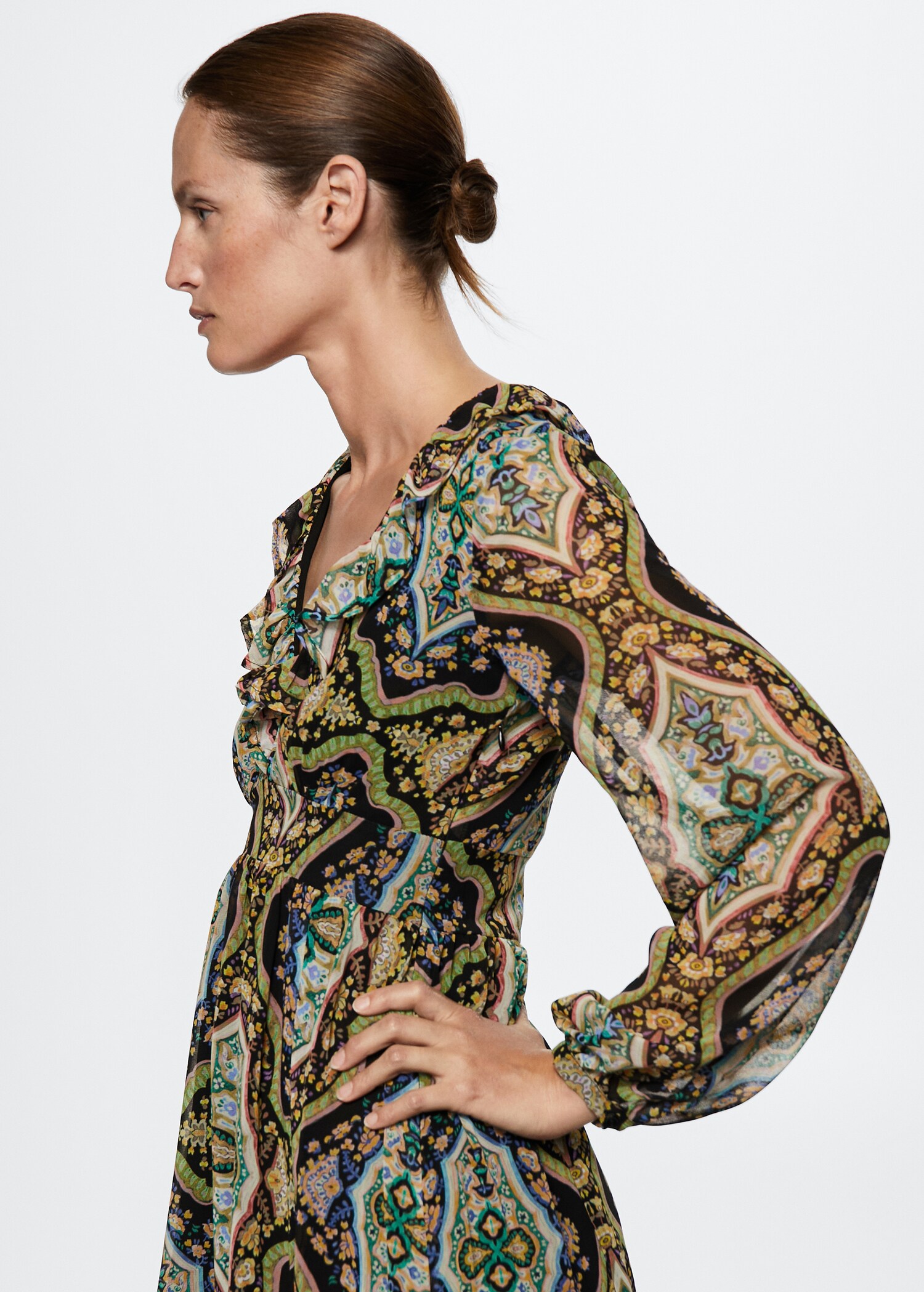 Robe en imprimé baroque Femme MANGO Maroc