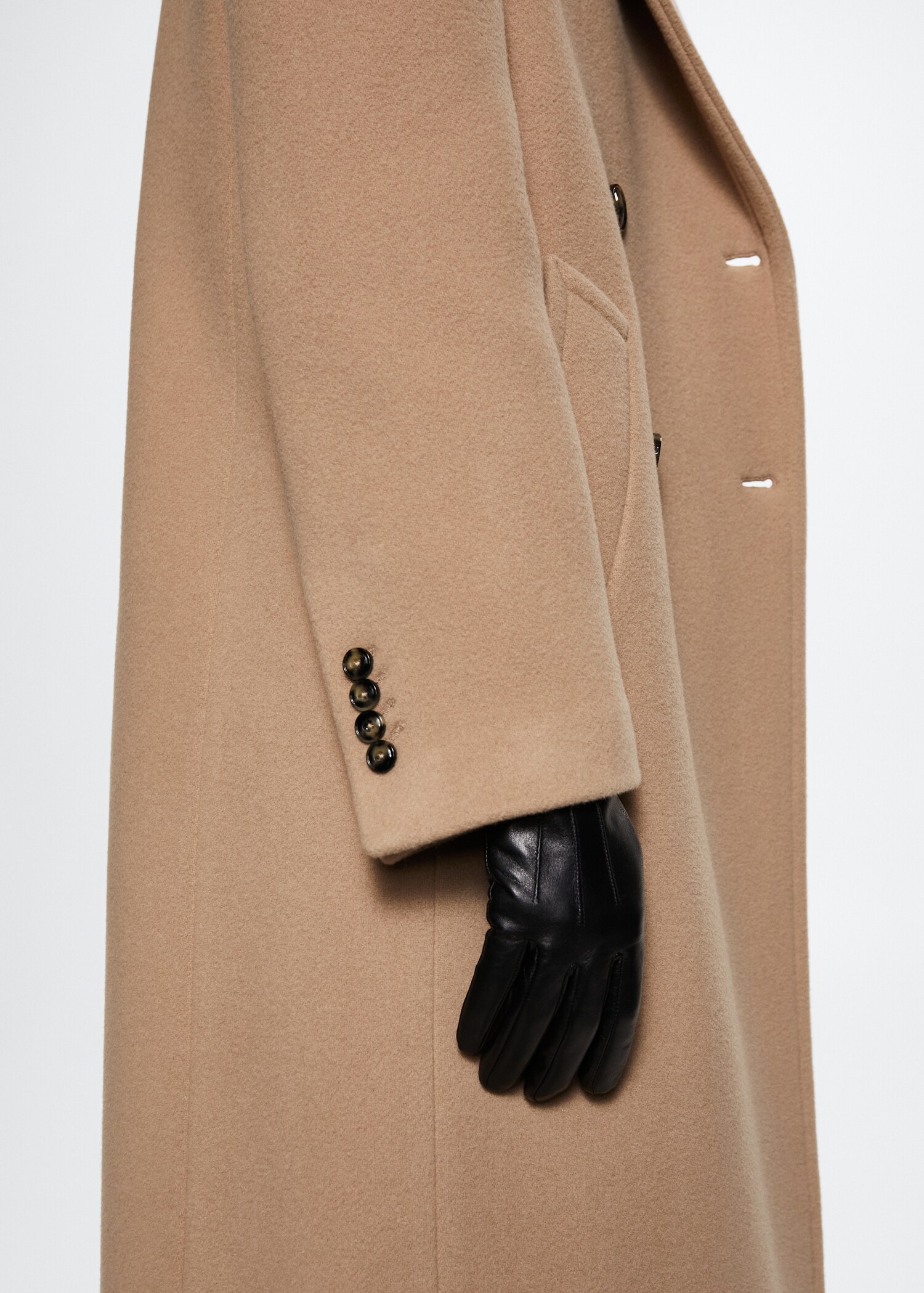 Double-breasted virgin wool coat - Details of the article 1