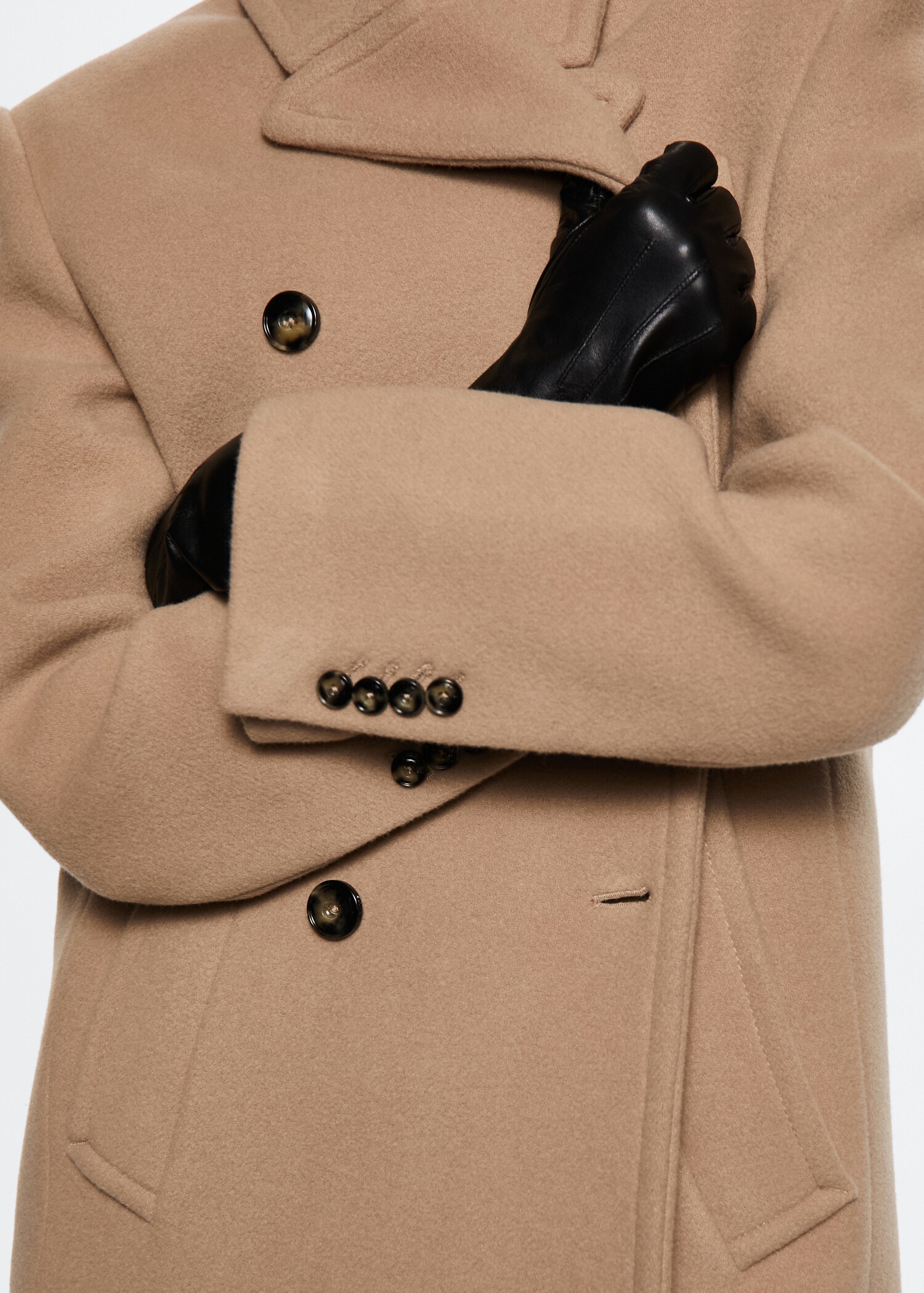Double-breasted virgin wool coat - Details of the article 6