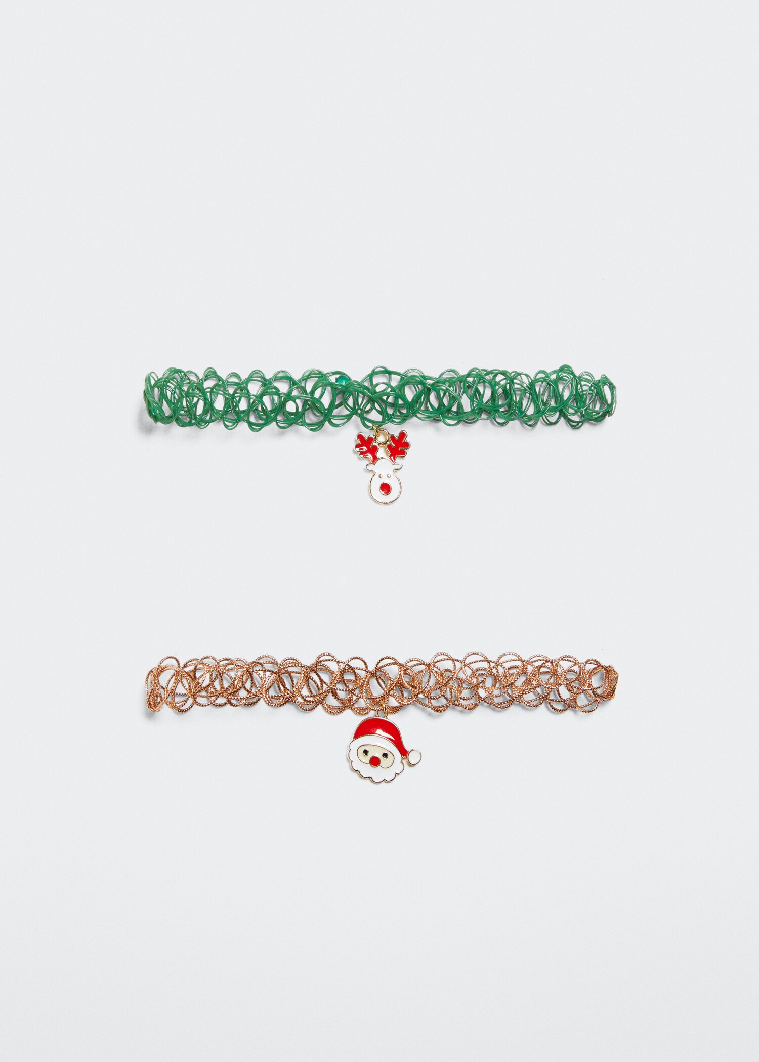 Pack of 2 Christmas chokers - Medium plane