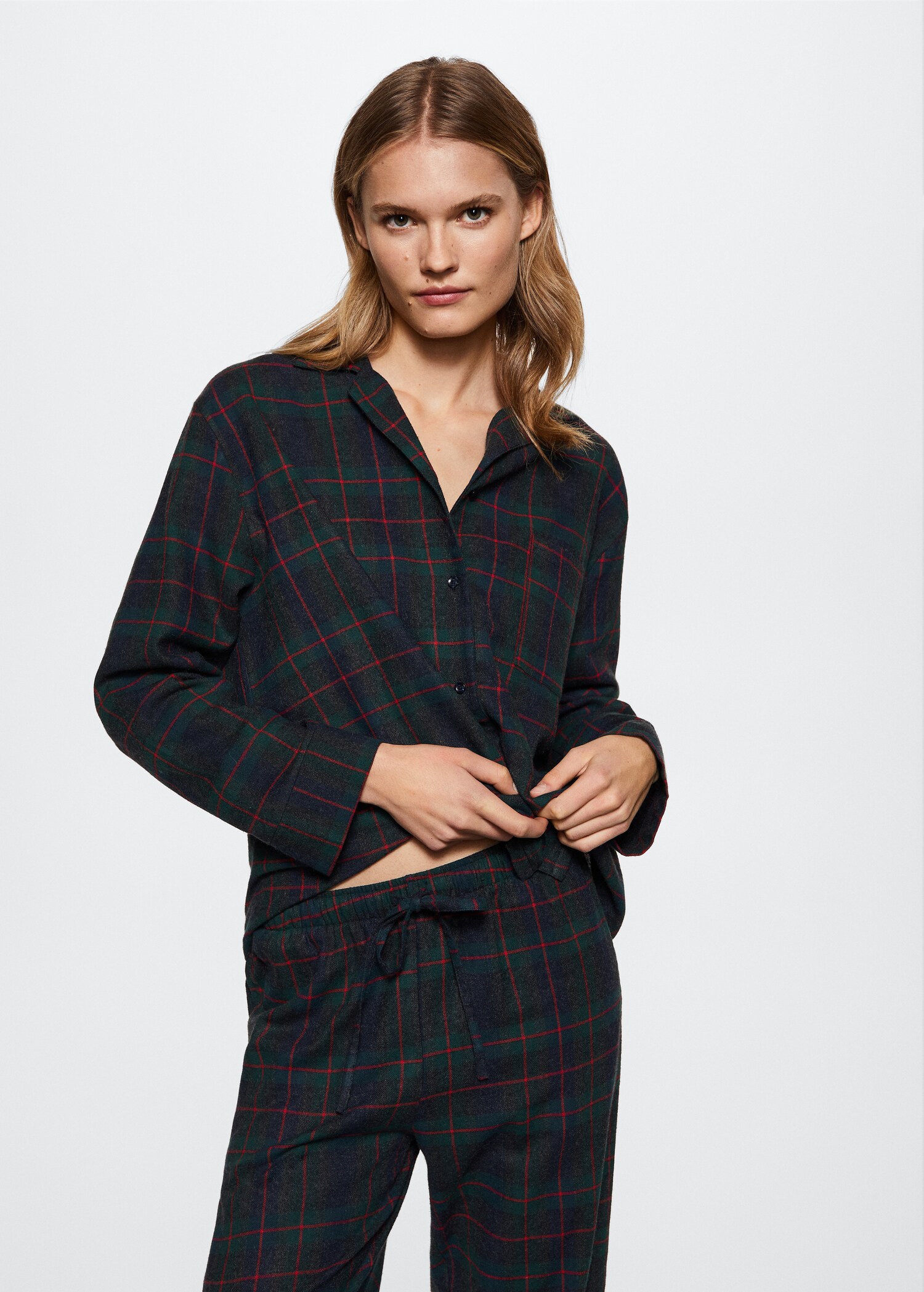 Karierte Pyjamahose aus Flanell - Detail des Artikels 1