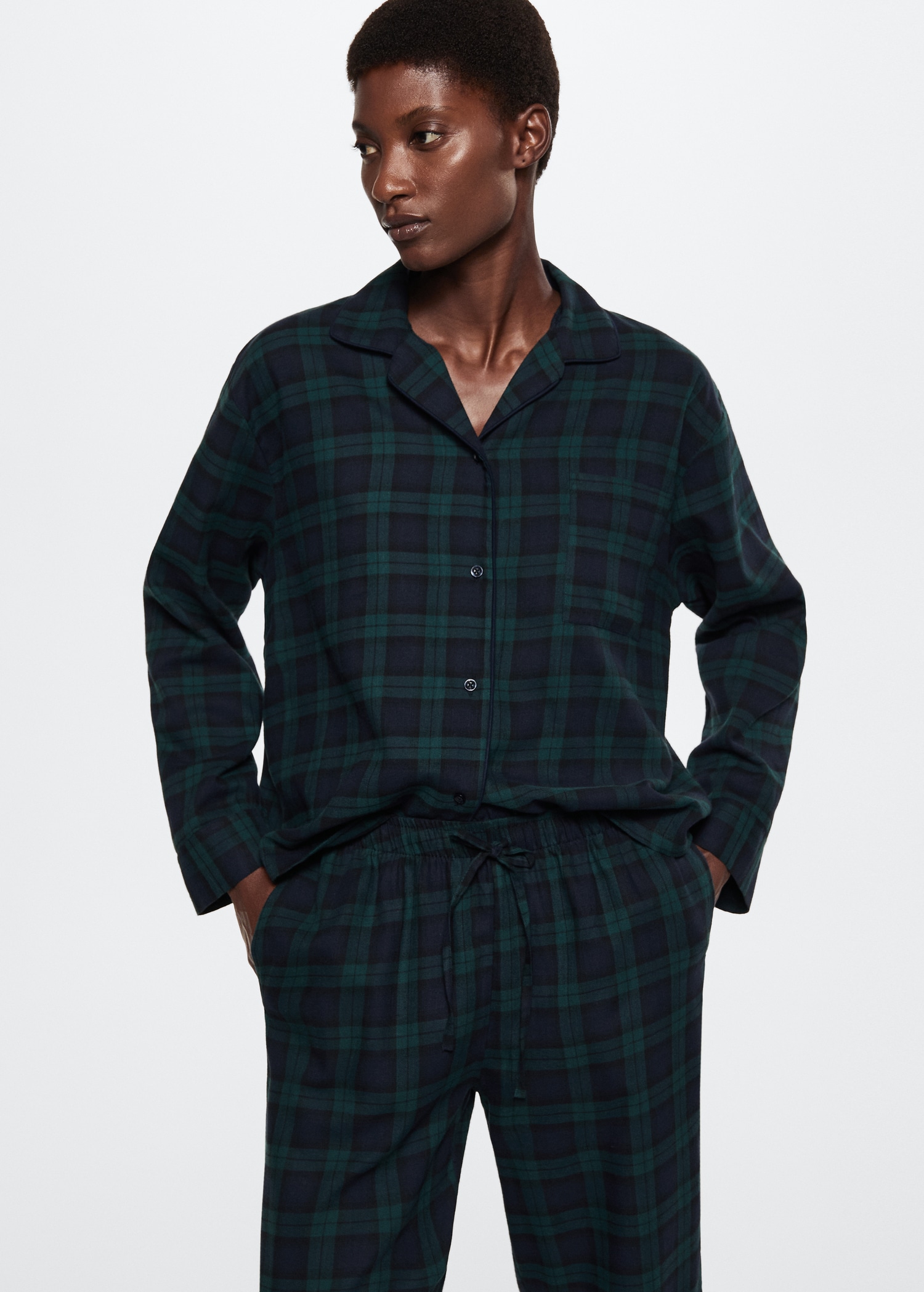 Algodón Pijama Franela Dama Pantalón Pijama Algodón Franela Mujer