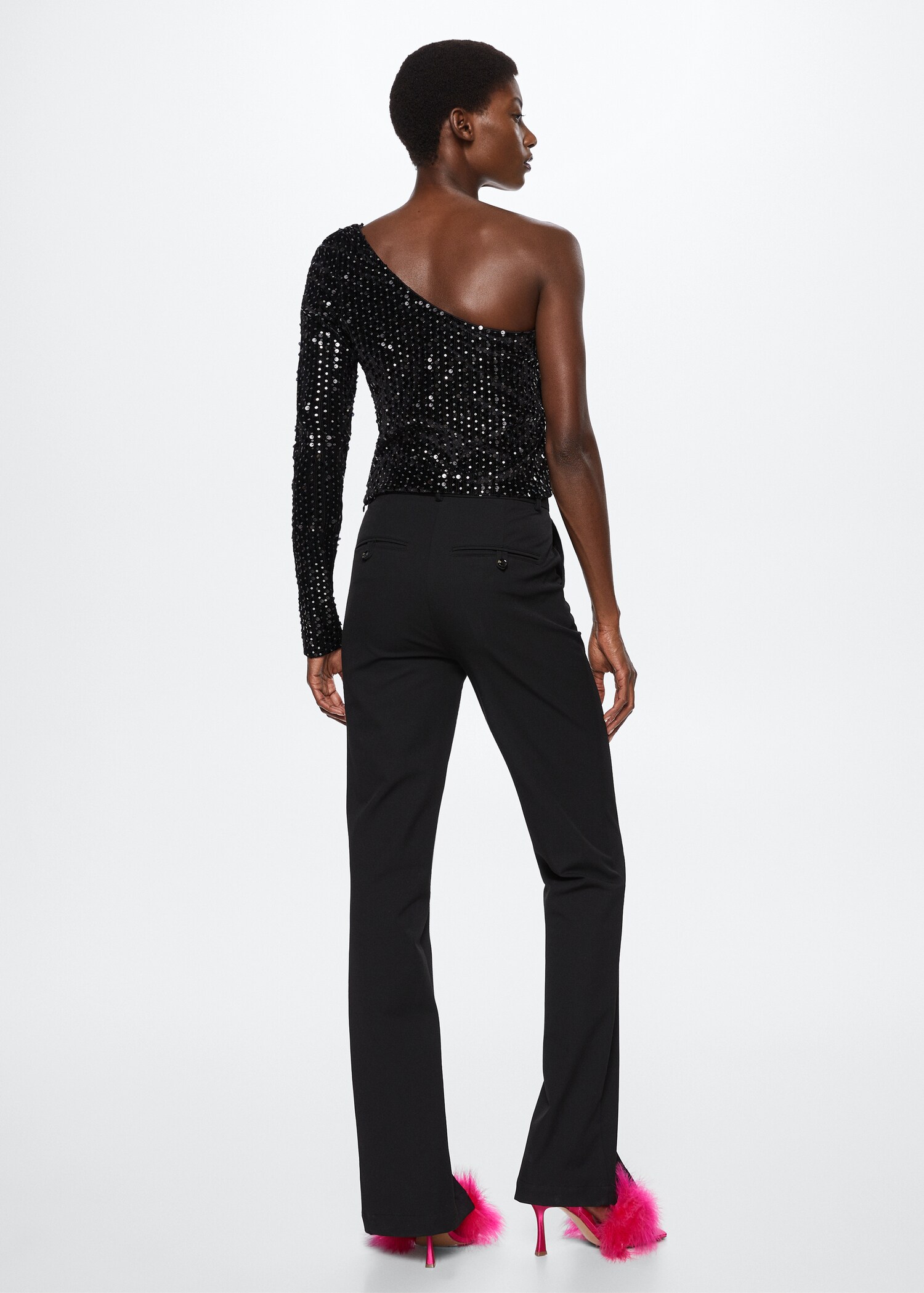 T-shirt asymétrique sequins - Verso de l’article