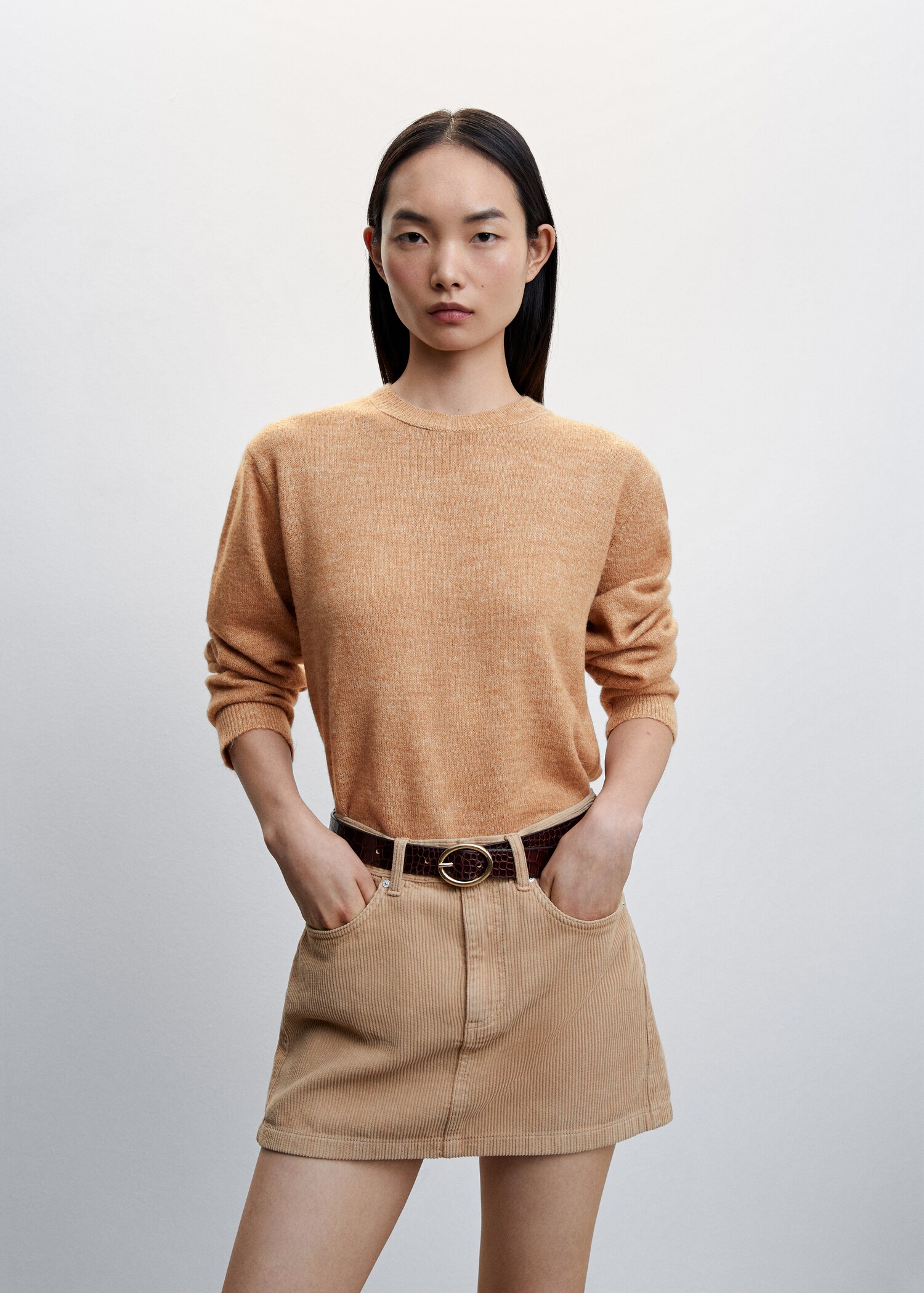 Wool-blend knit sweater - Medium plane