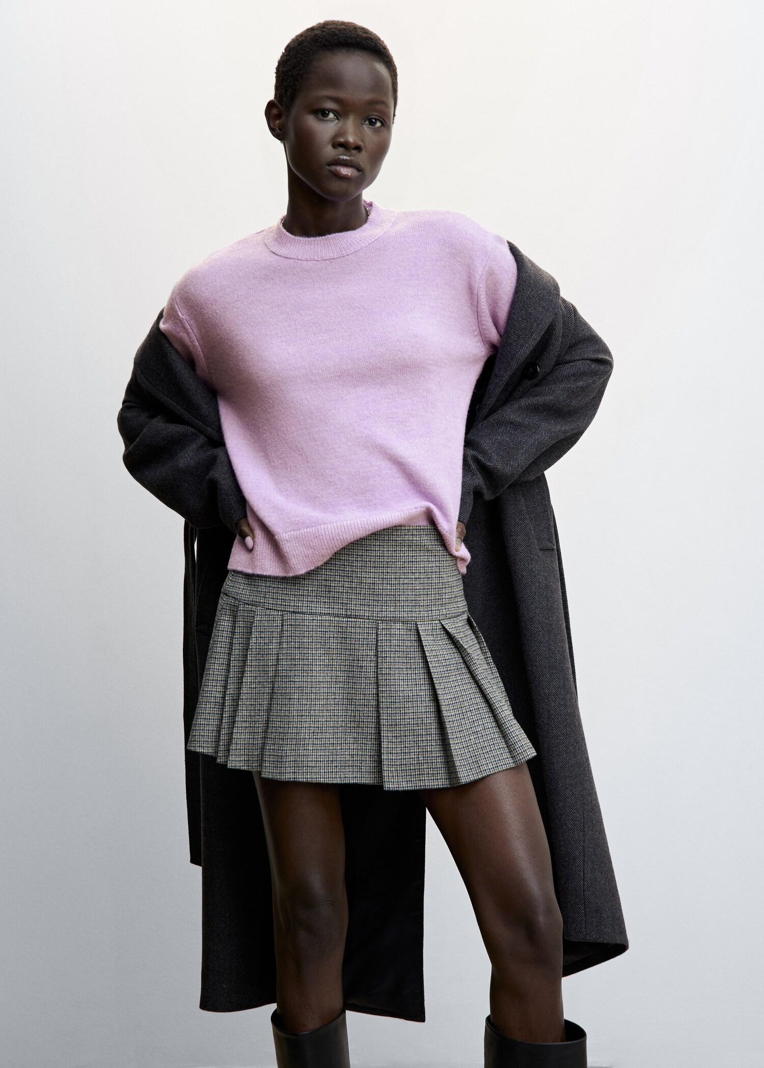 Wool-blend knit sweater - Medium plane