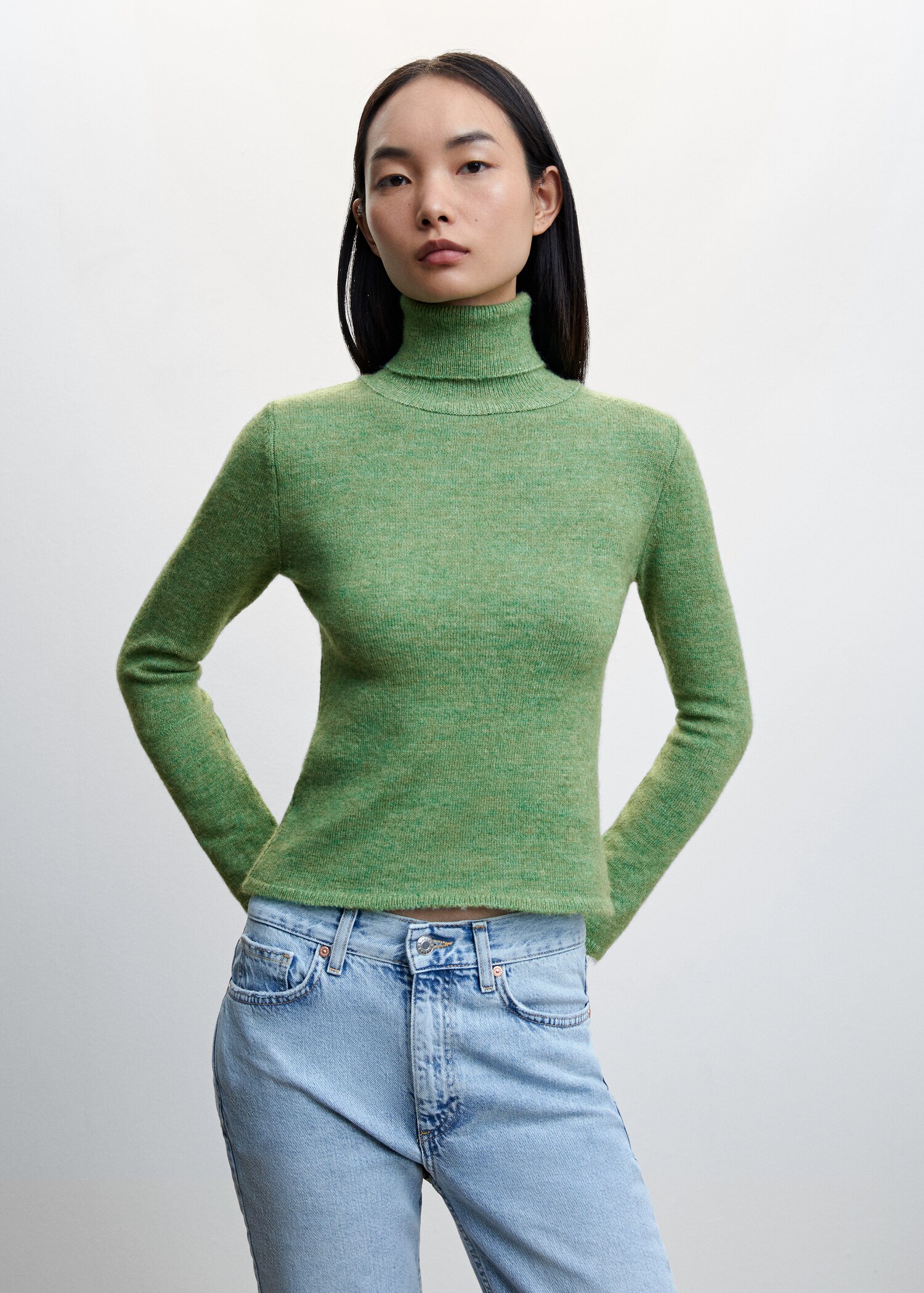 Turtleneck knitted sweater - Medium plane