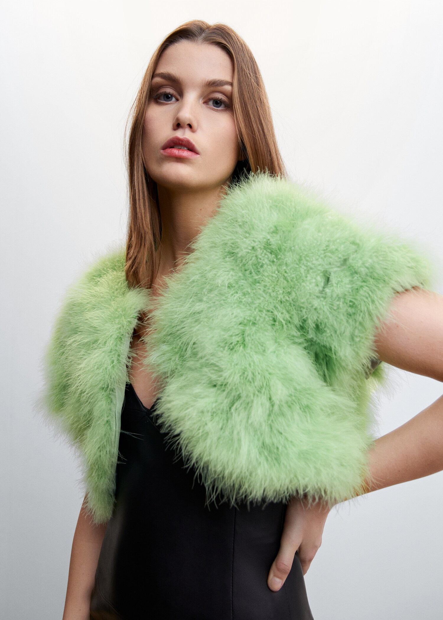 Short feather bolero - Medium plane