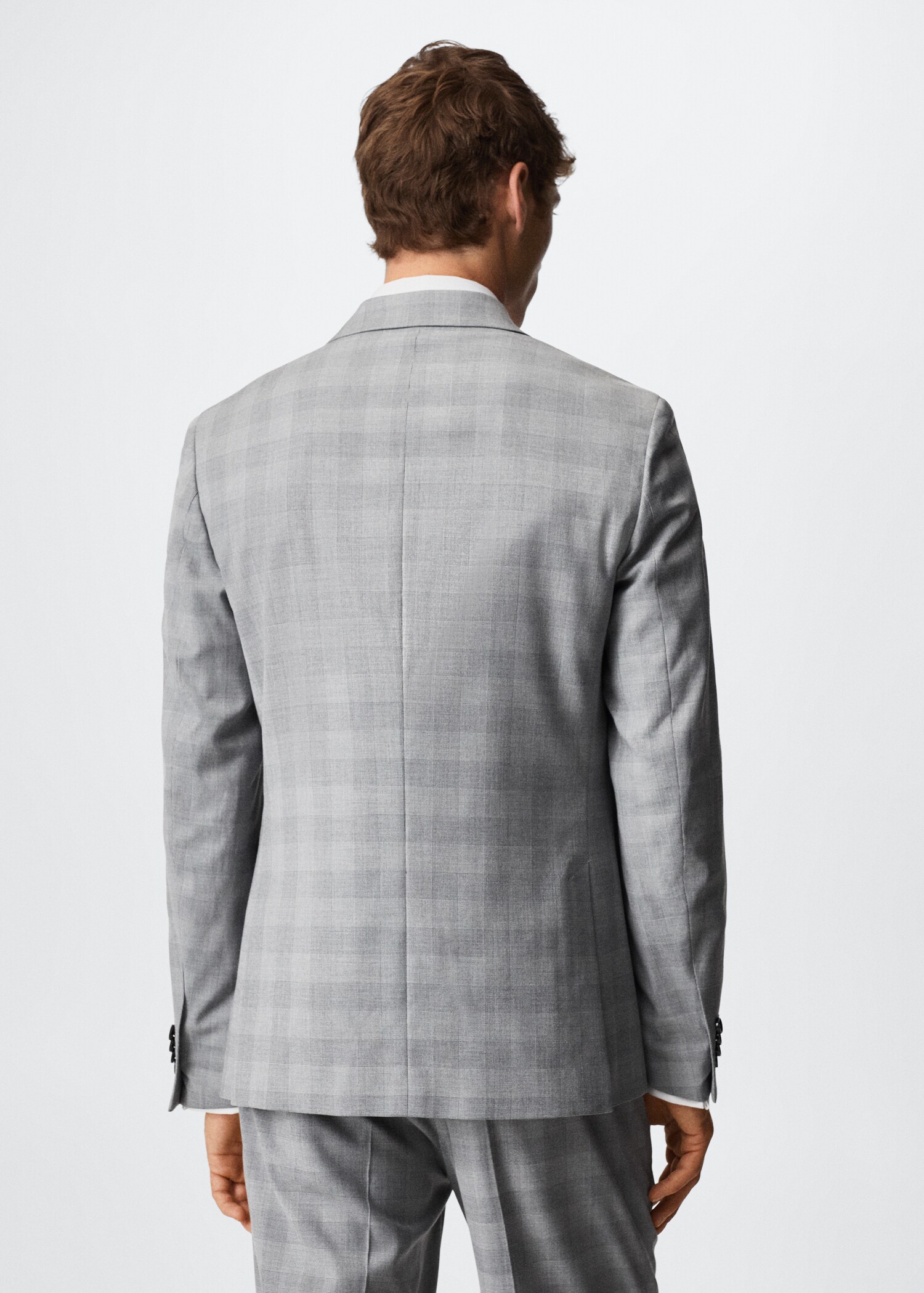 Veste costume slim fit croisée carreaux - Verso de l’article