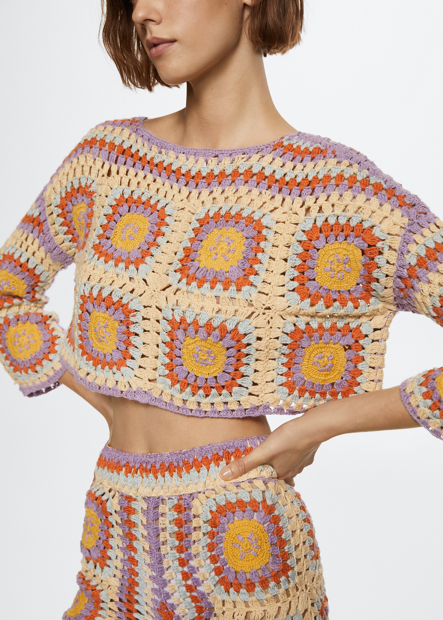 Cotton crochet shorts - Details of the article 3