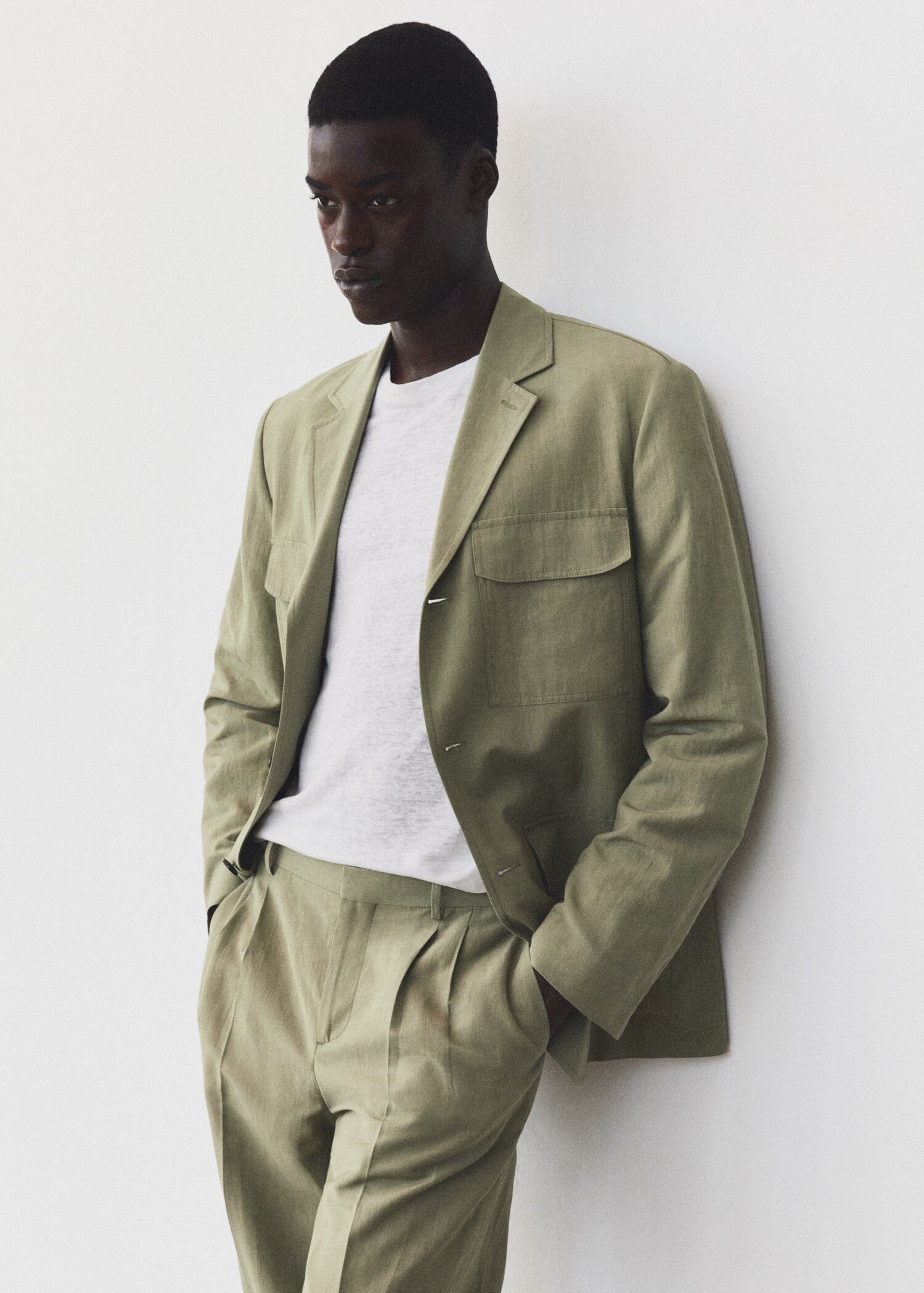 Linen suit jacket with pockets - Details of the article 6