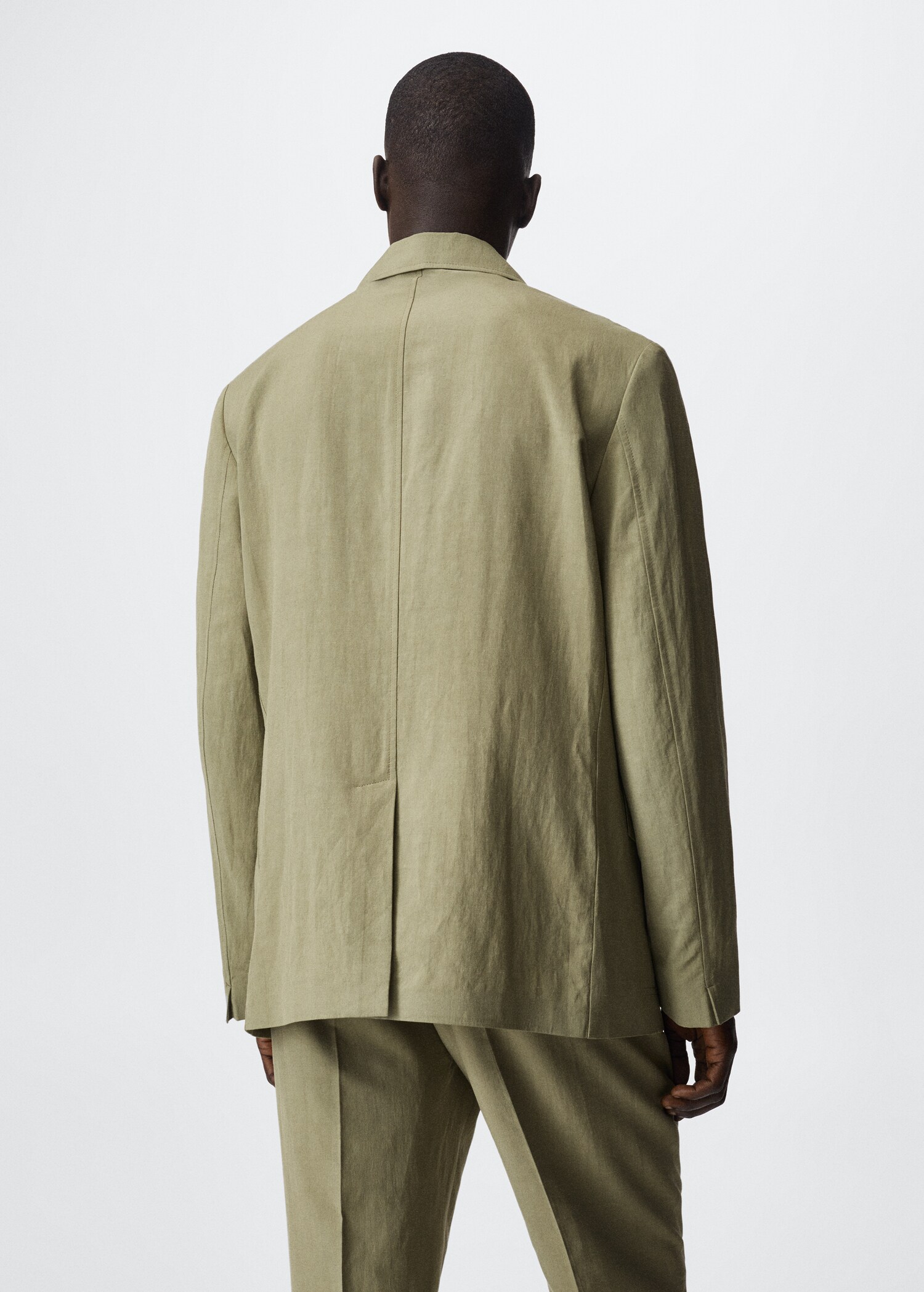 Linen suit jacket with pockets - Reverse of the article
