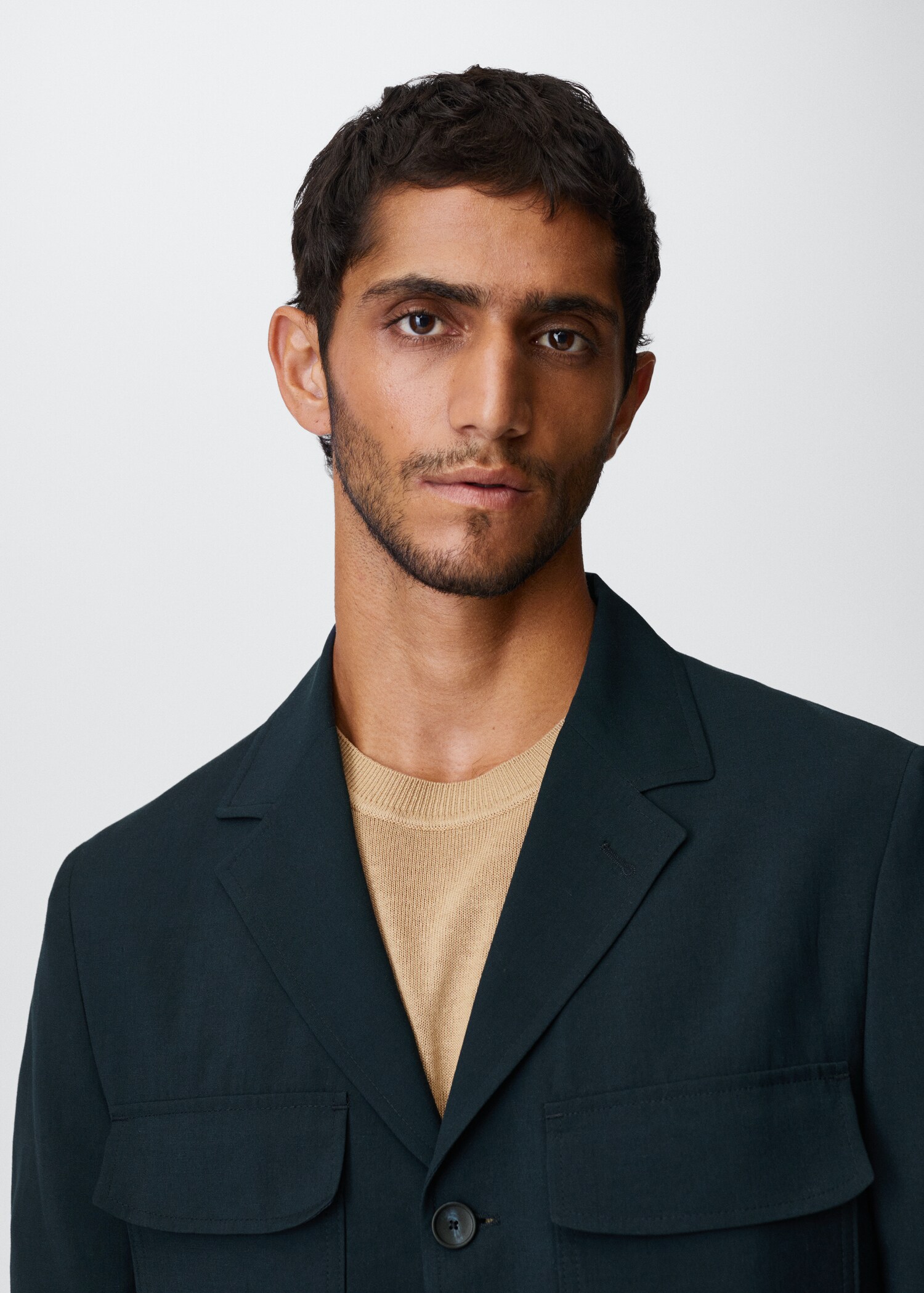 Linen suit jacket with pockets - Details of the article 4