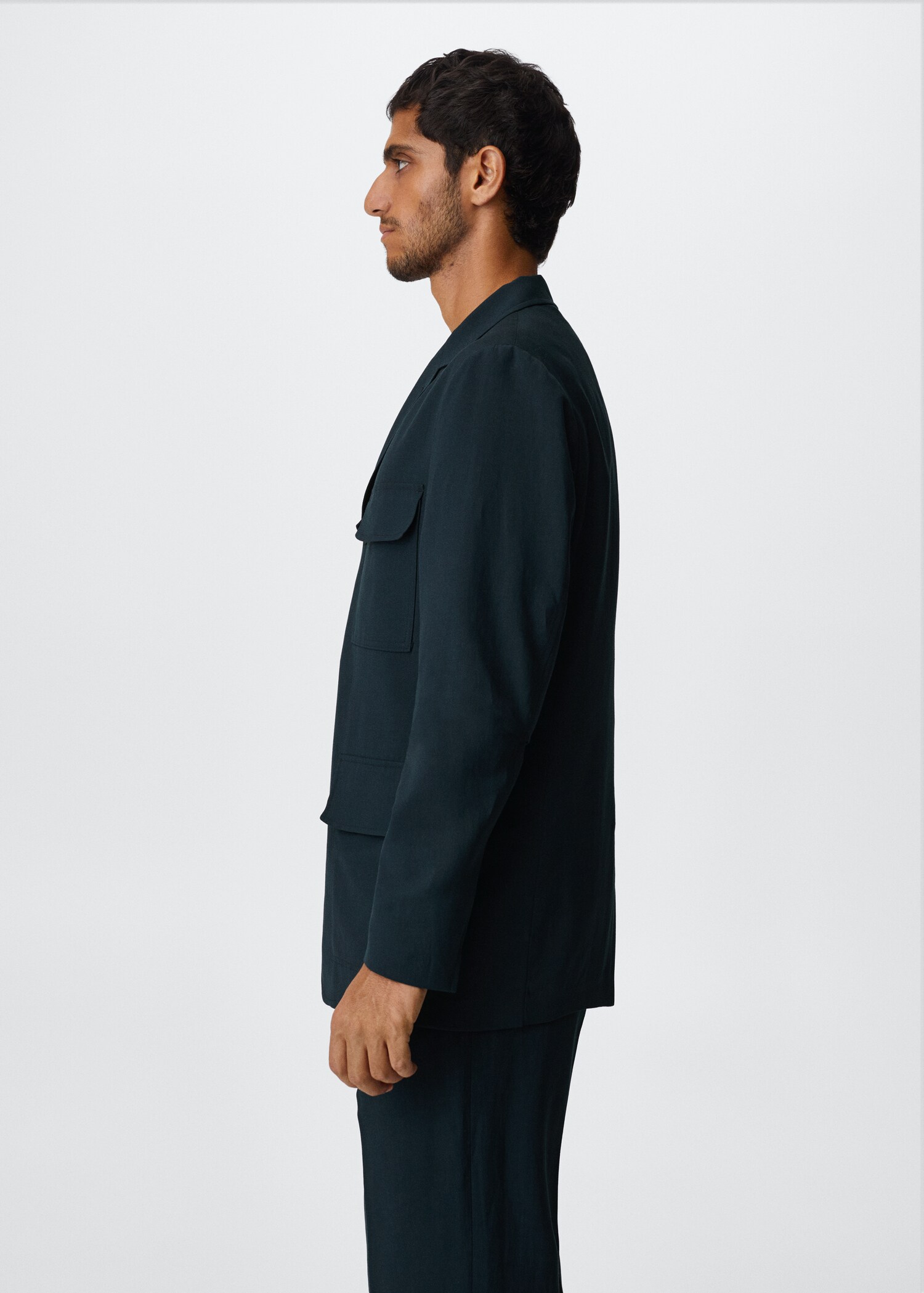 Linen suit jacket with pockets - Details of the article 6