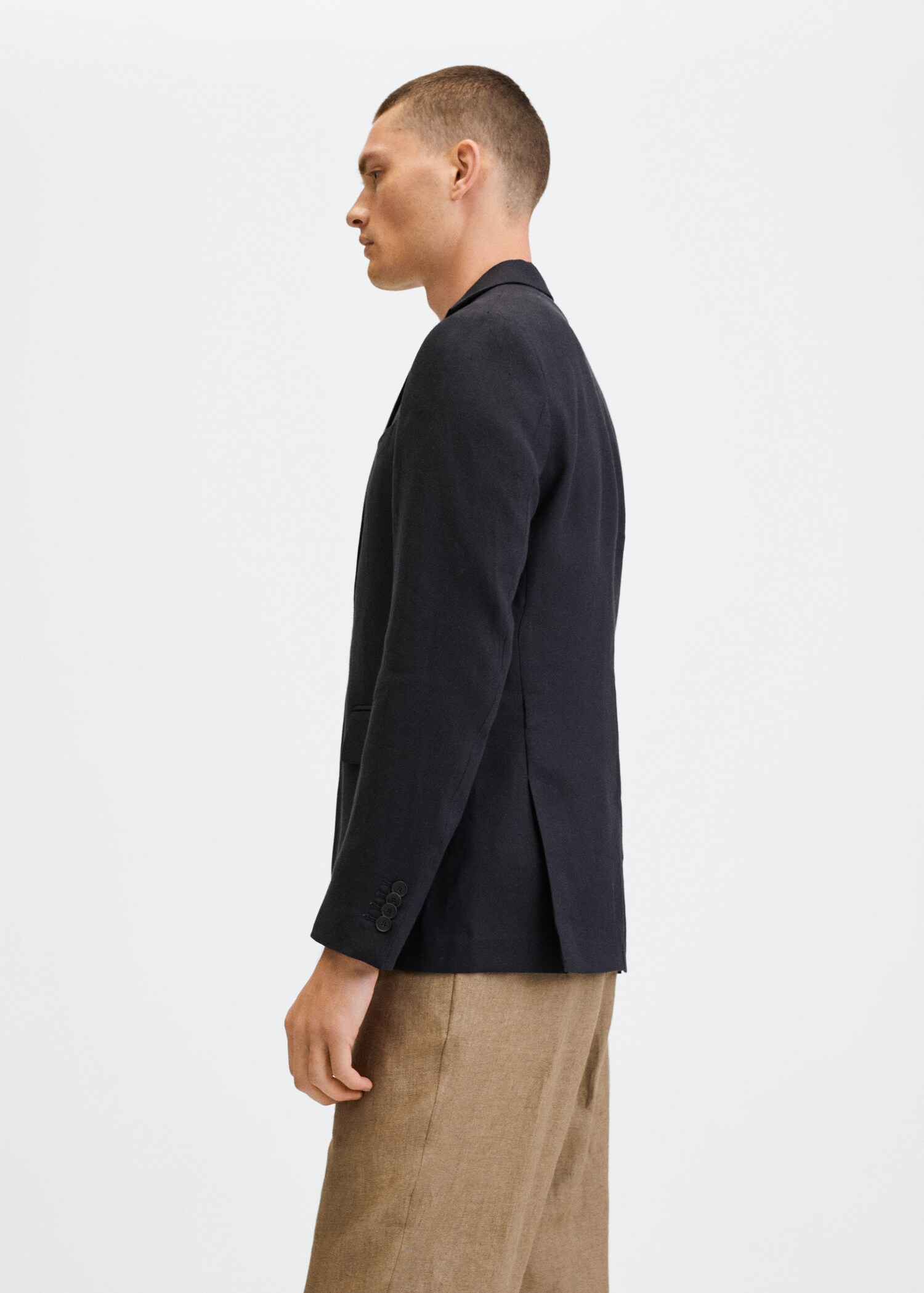 Blazer slim fit de 100% linho - Pormenor do artigo 2
