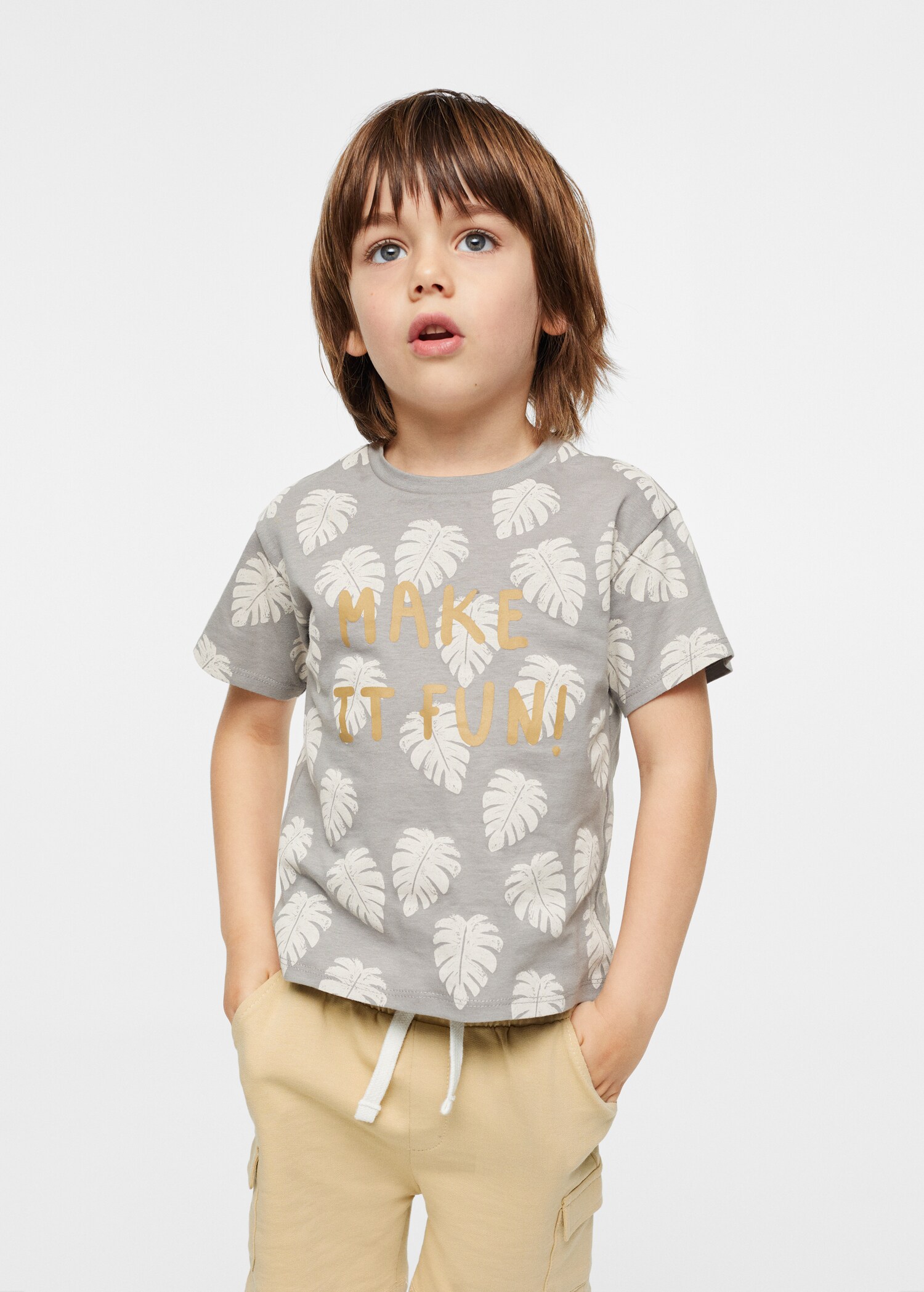 Printed message T-shirt - Medium plane