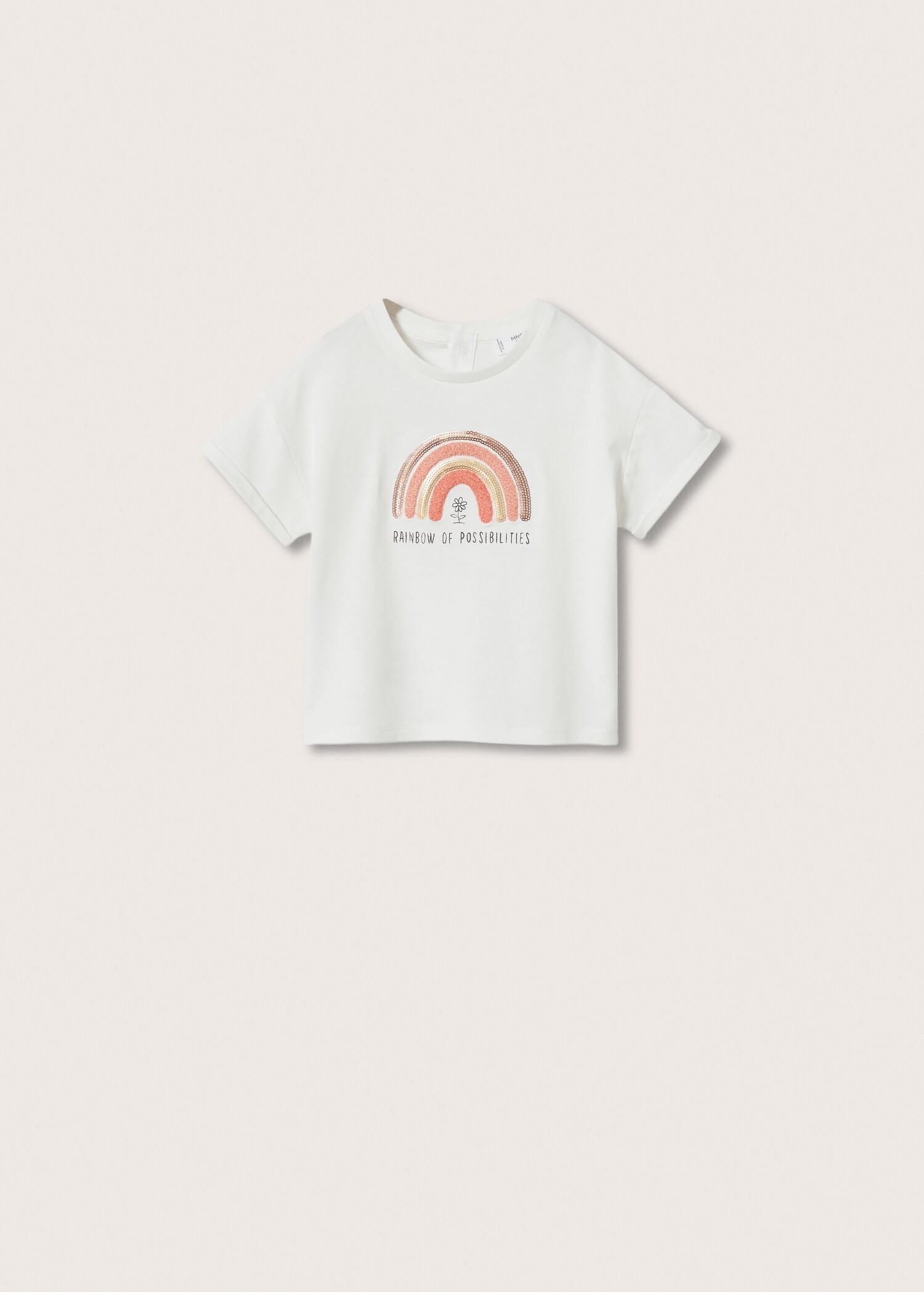 Textured cotton T-shirt - Article without model