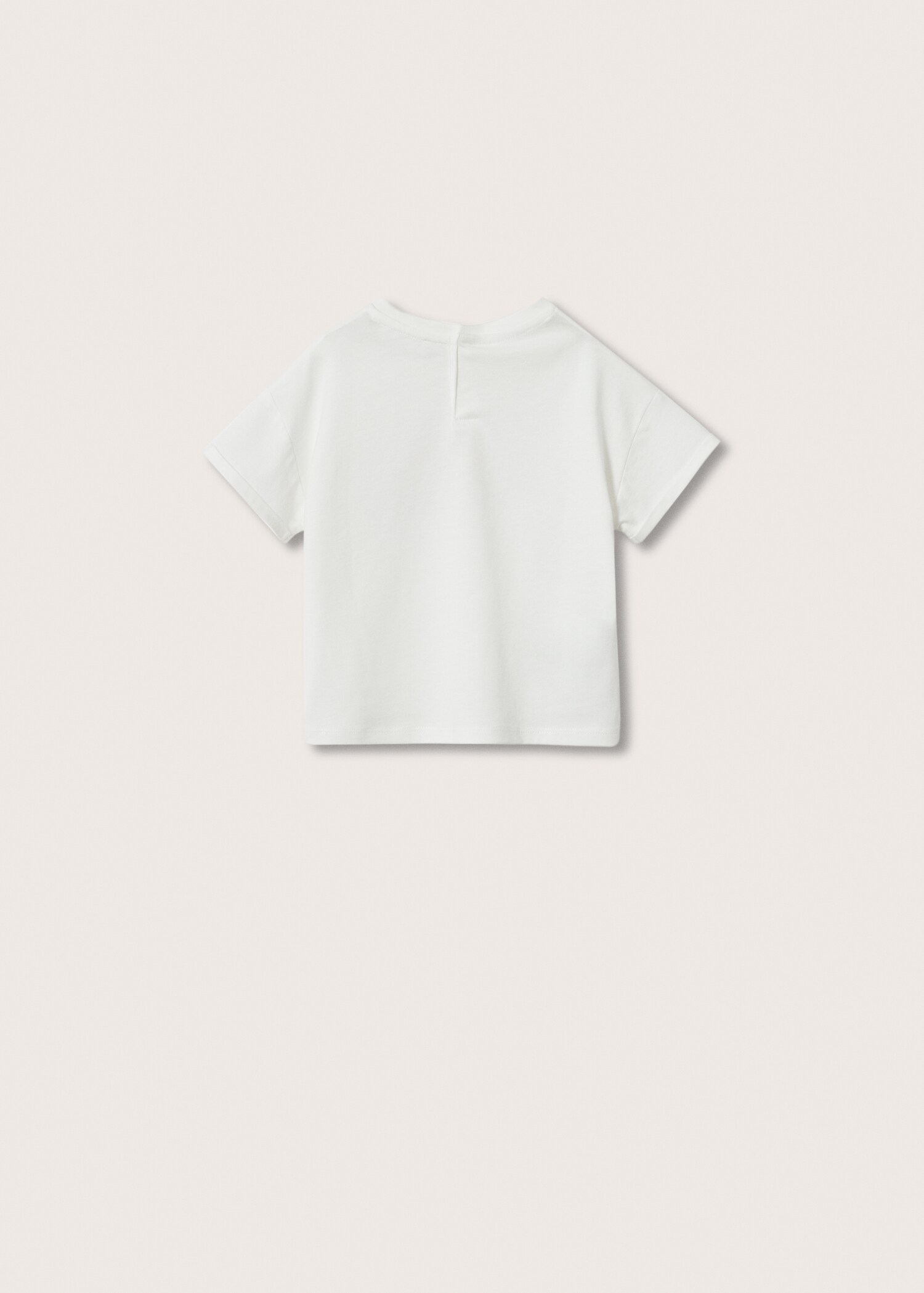 Textured cotton T-shirt - Reverse of the article