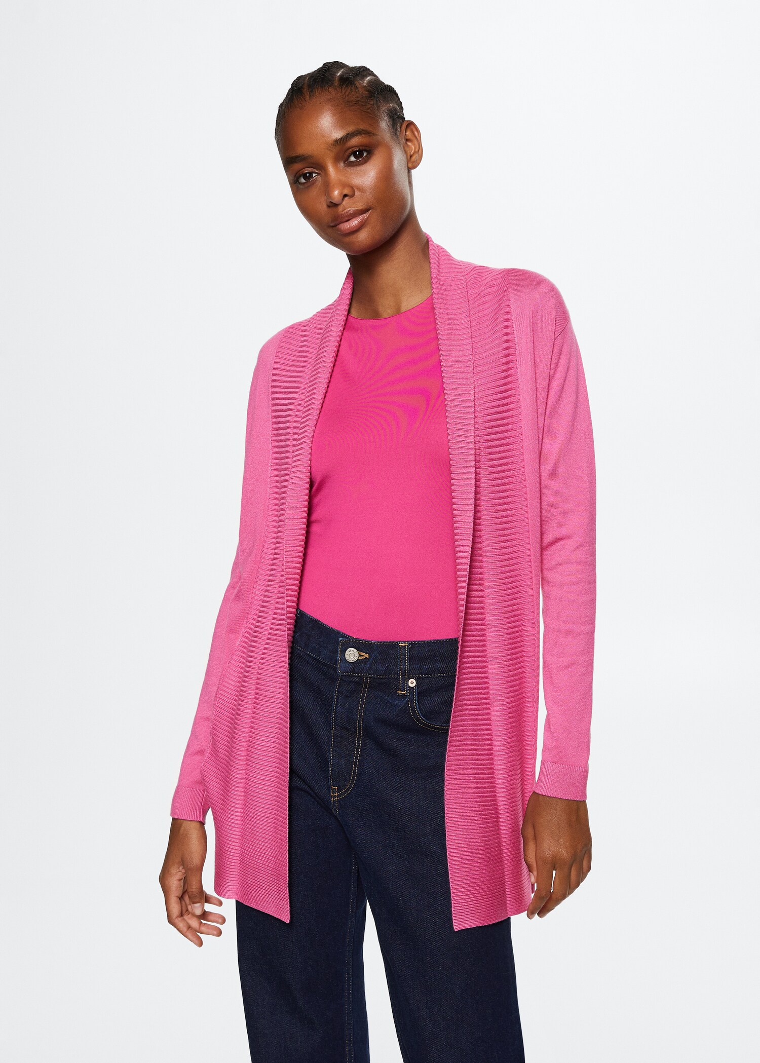 Fine-knit cardigan - Medium plane