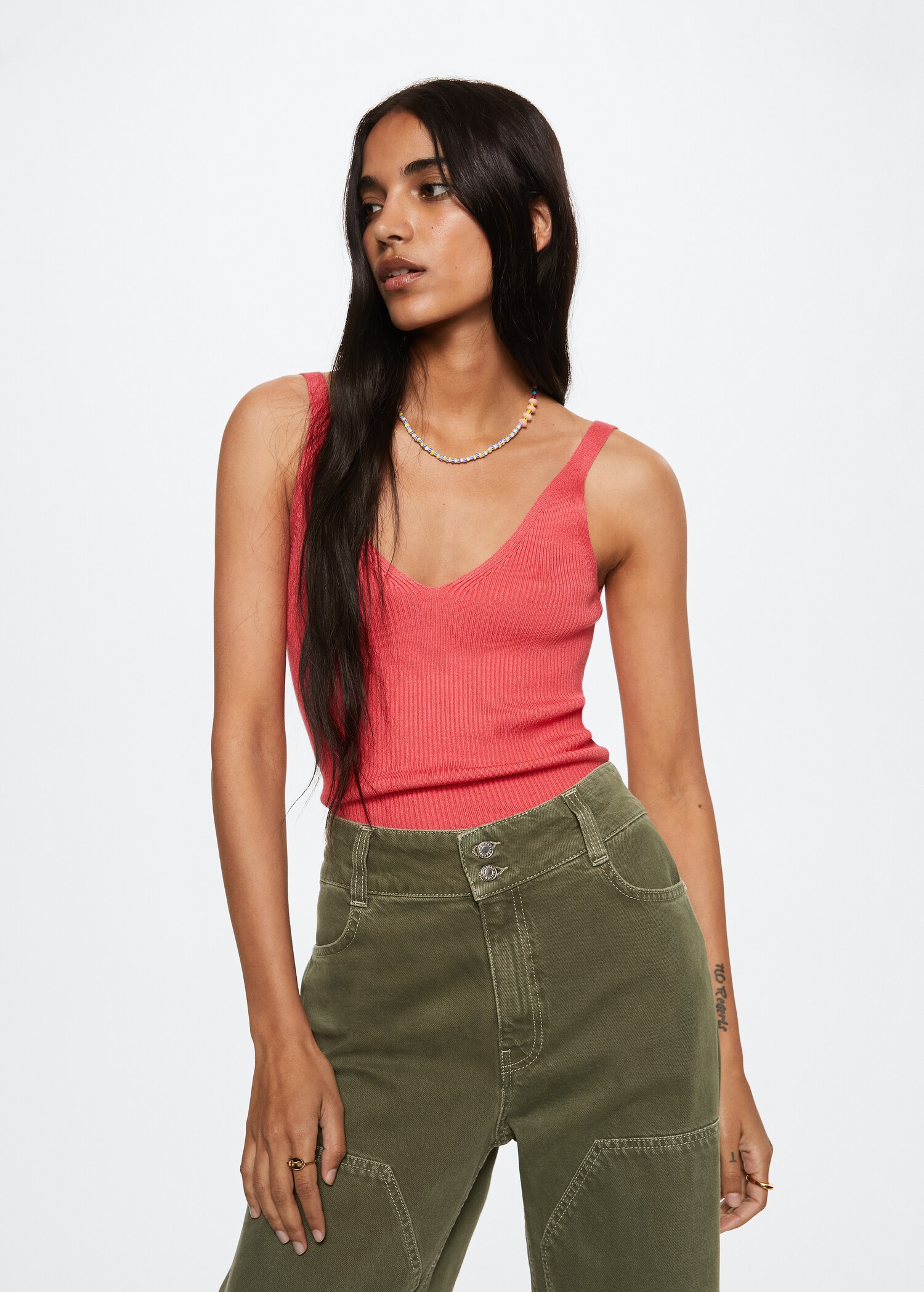 Ribbed knit top - Medium plane