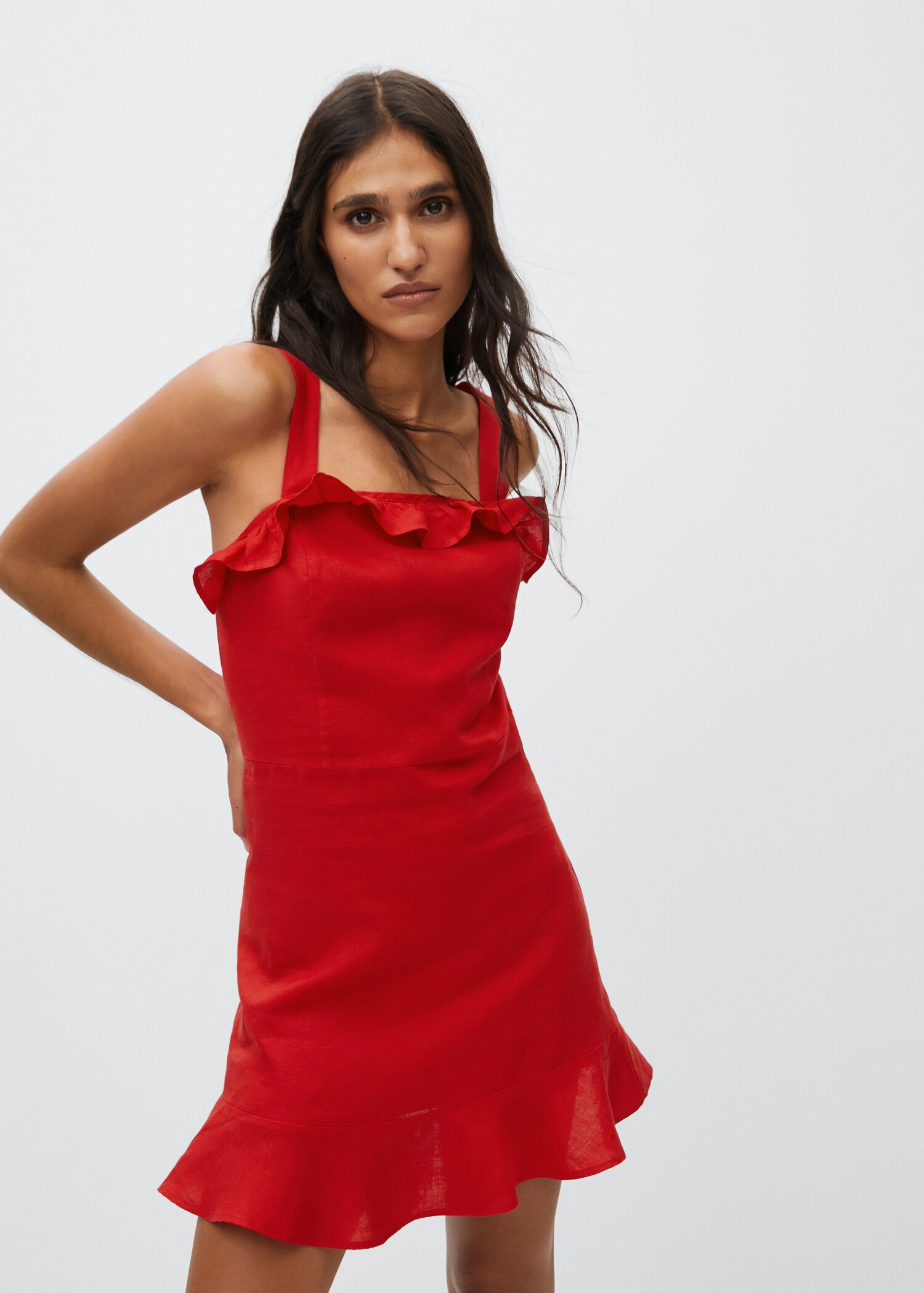 Vestido 100% lino - Plano medio