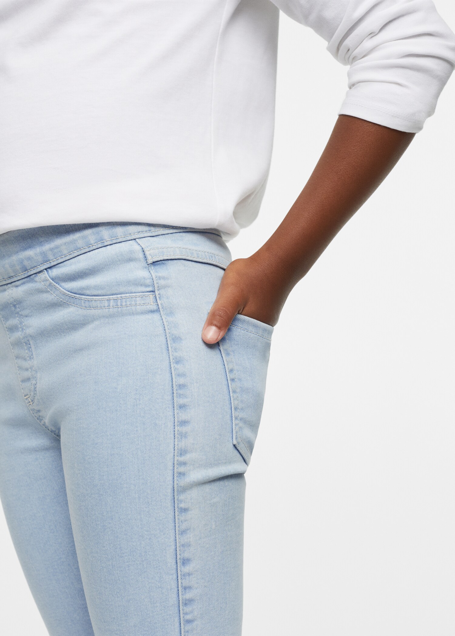 Elastic high-waist jeggings - Details of the article 2