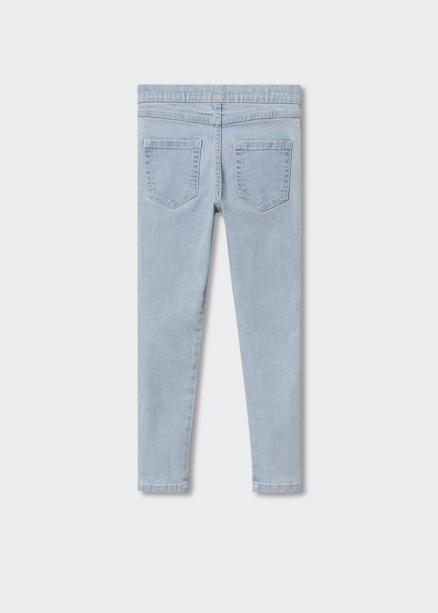 Elastic high-waist jeggings - Reverse of the article