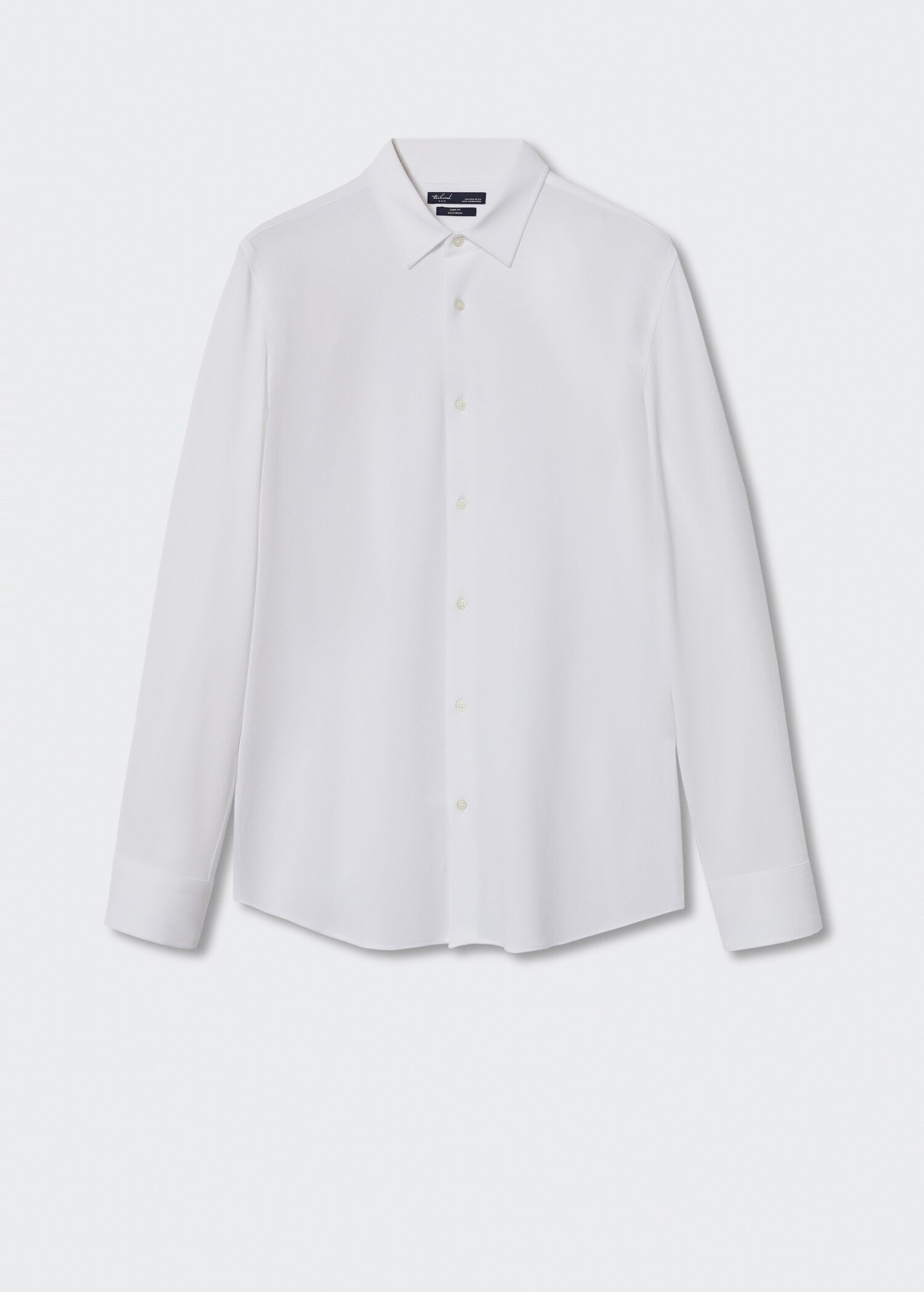 Slim-fit pique suit shirt - Article without model