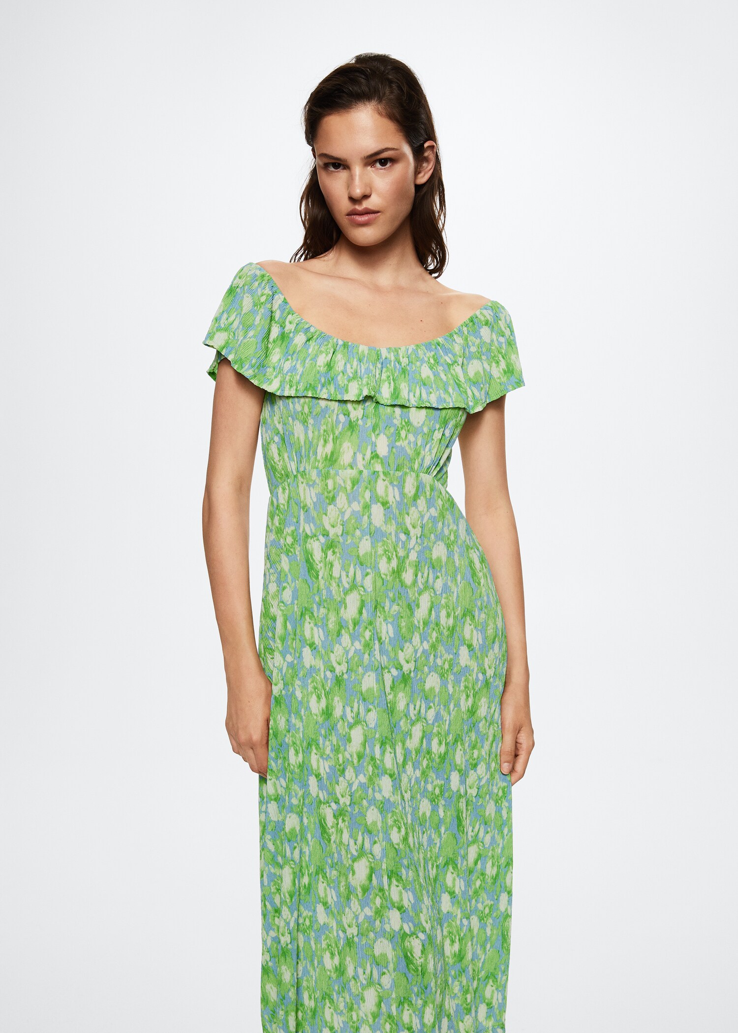 Vestido estampado floral - Plano medio