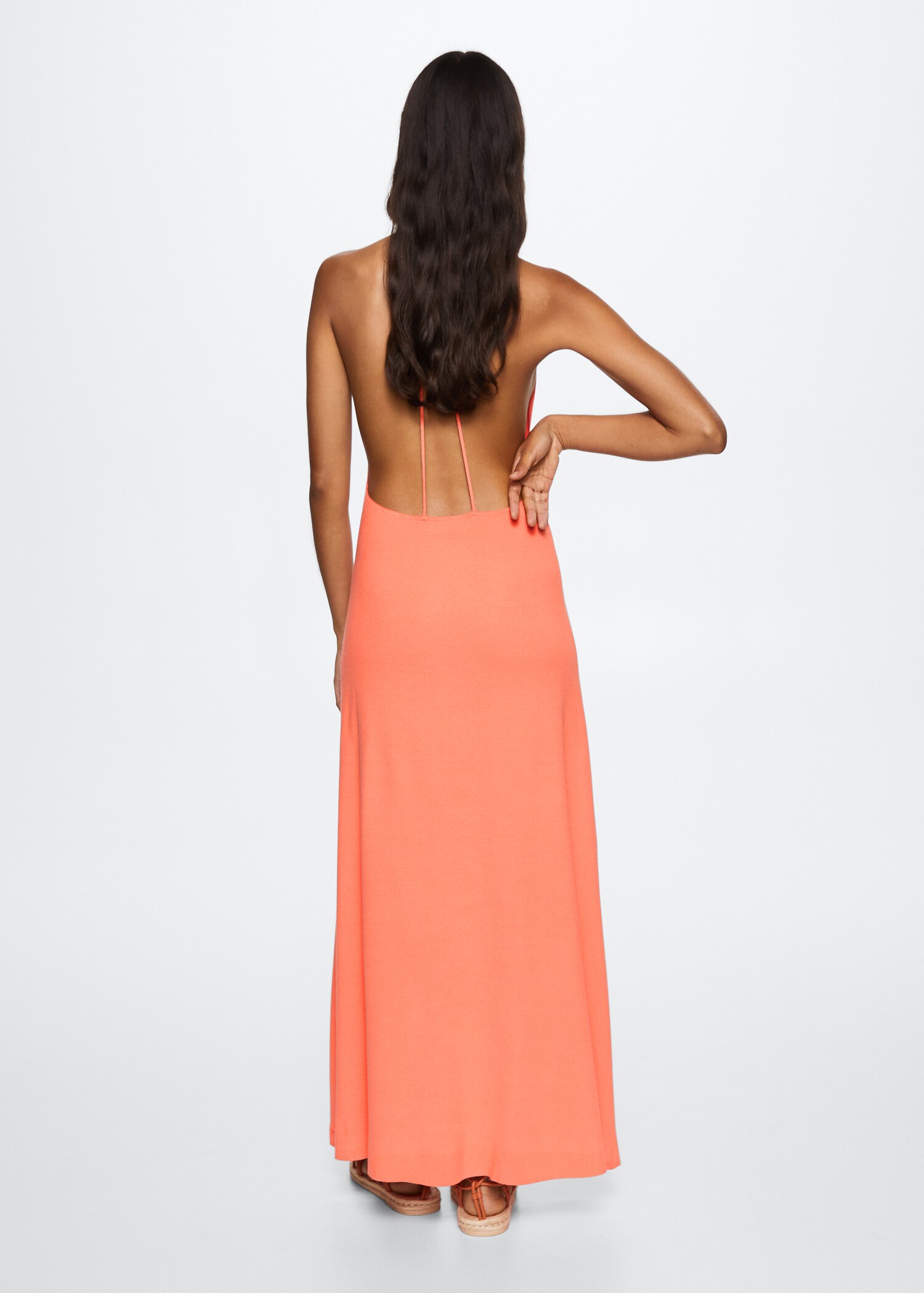 Knitted dress with openings - Reverse of the article