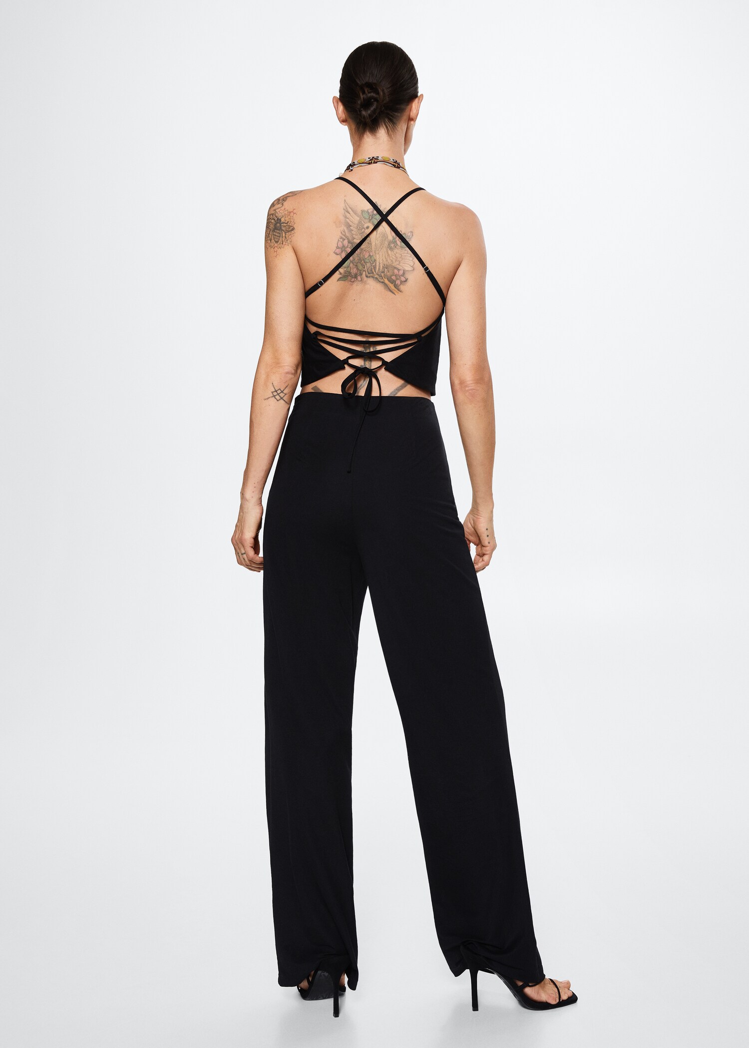 Flowy palazzo trousers - Reverse of the article