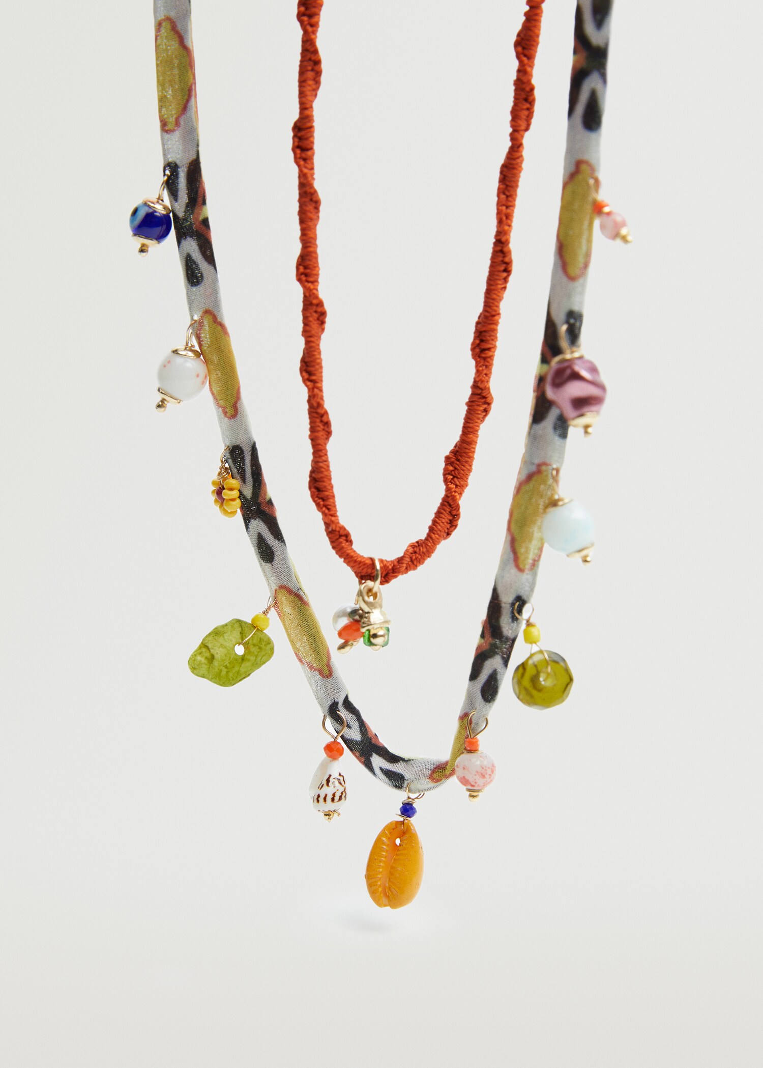 Pendant double necklace - Medium plane