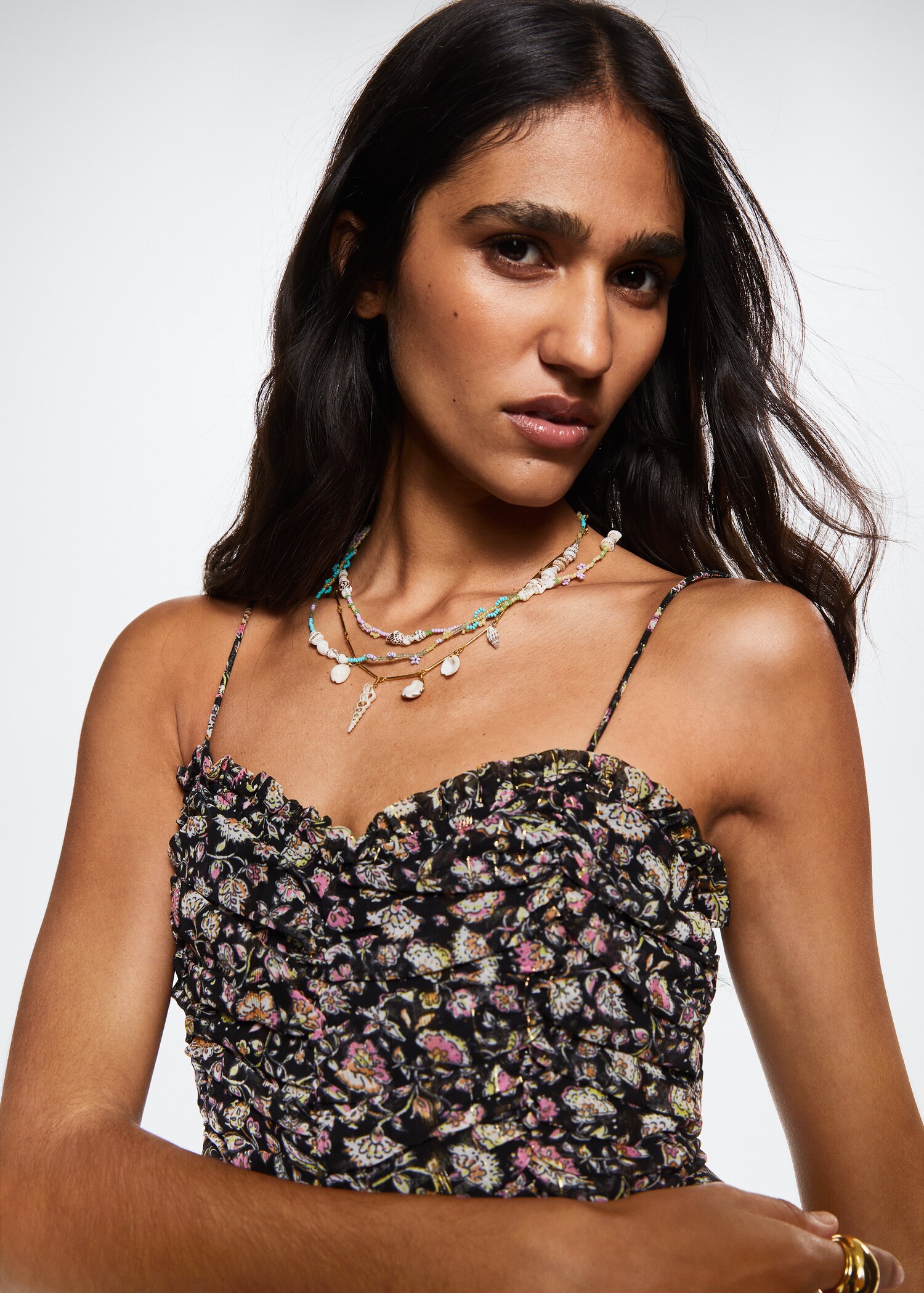 Lurex print dress - Details of the article 2