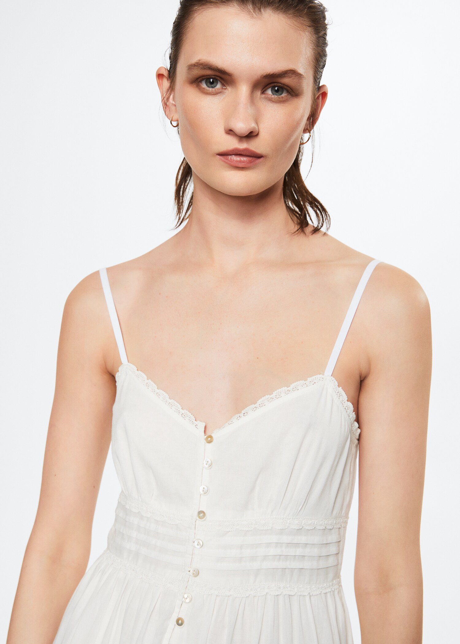 Frill cotton dress - Details of the article 2