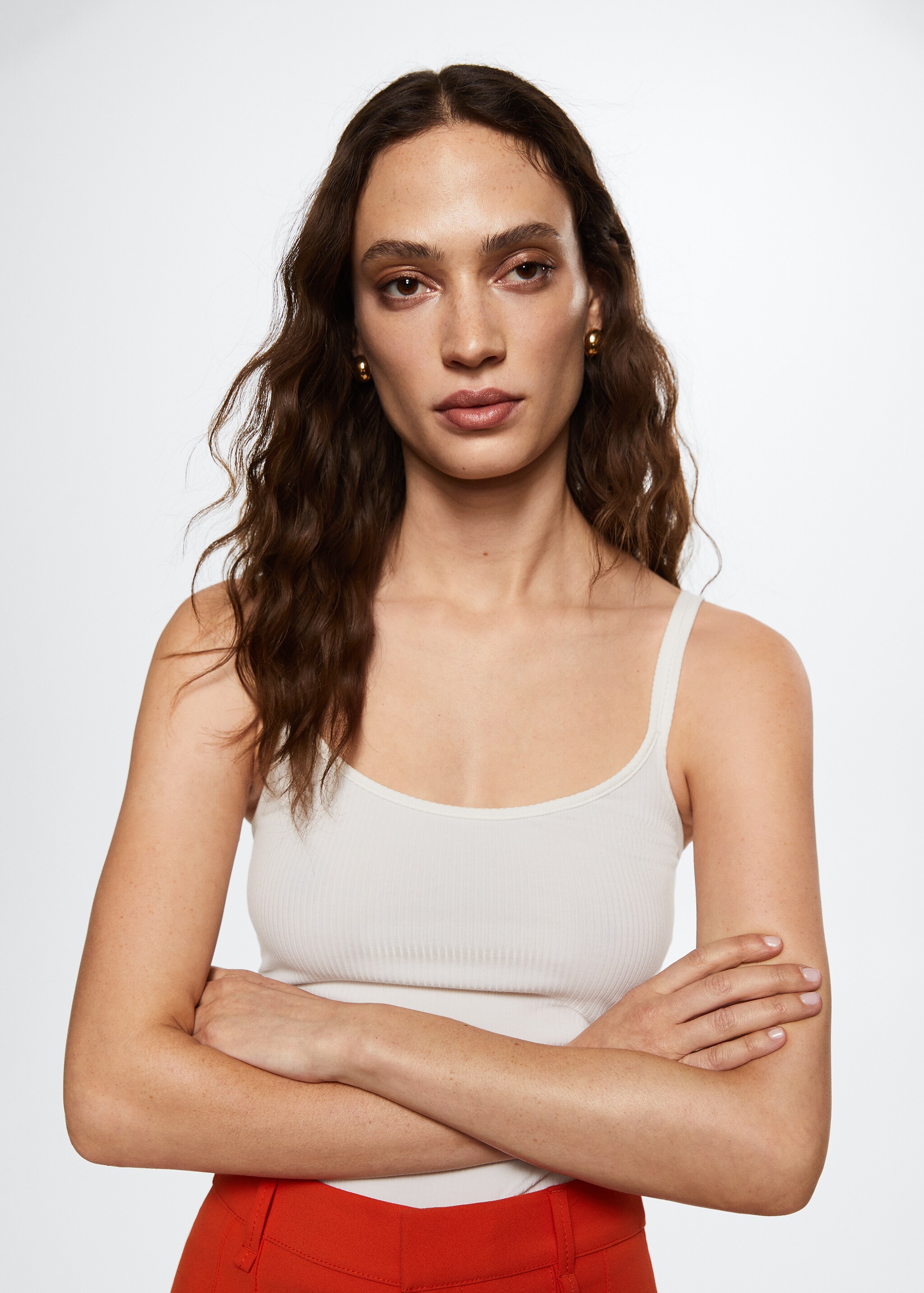 Ribbed strap top - Details of the article 2