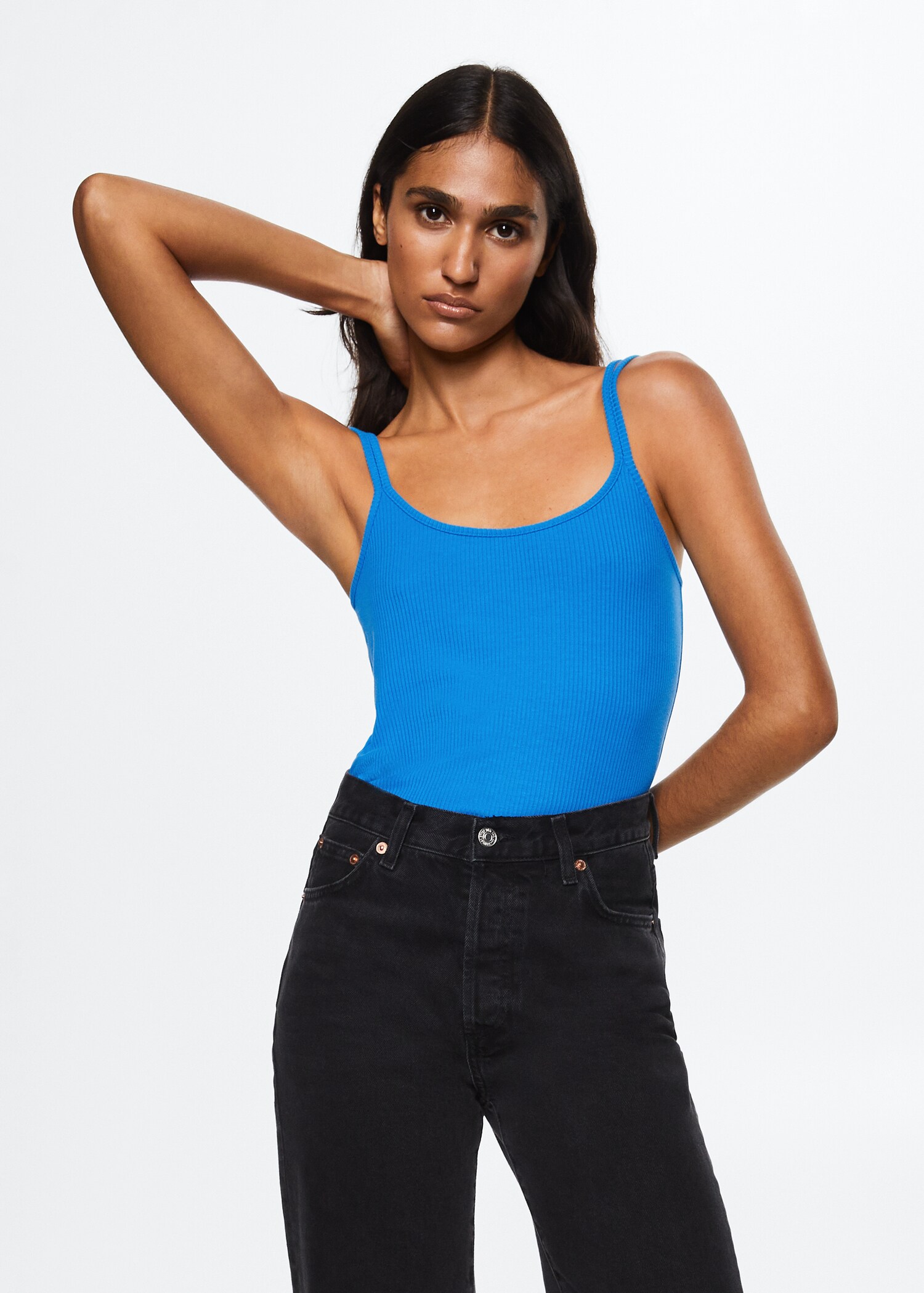 Ribbed strap top - Medium plane