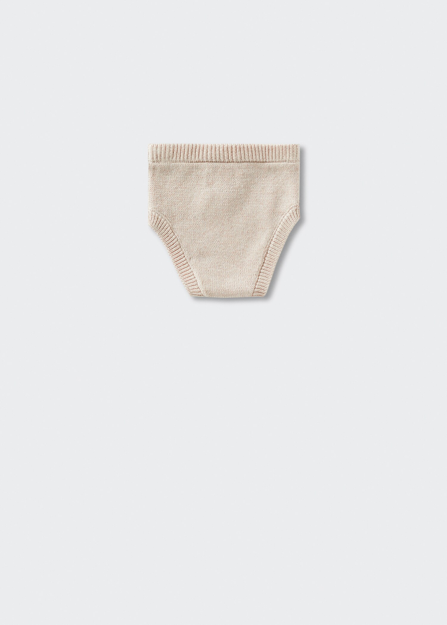 Strikket shorts i bomull - Baksiden av artikkelen